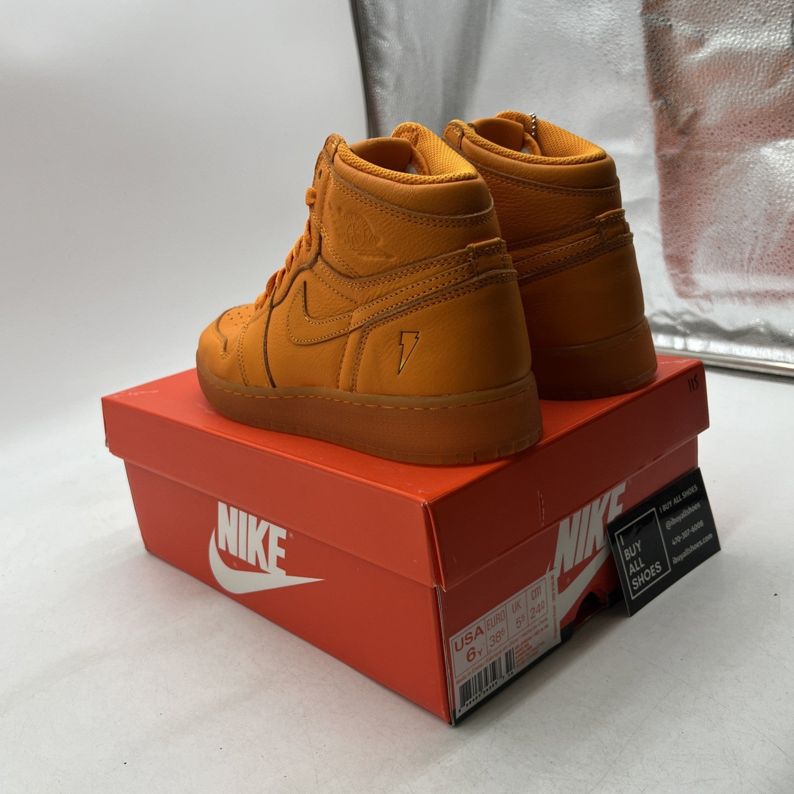 Size 6 - Air Jordan 1 Retro OG G8RD High Orange Peel (AJ6000-880)