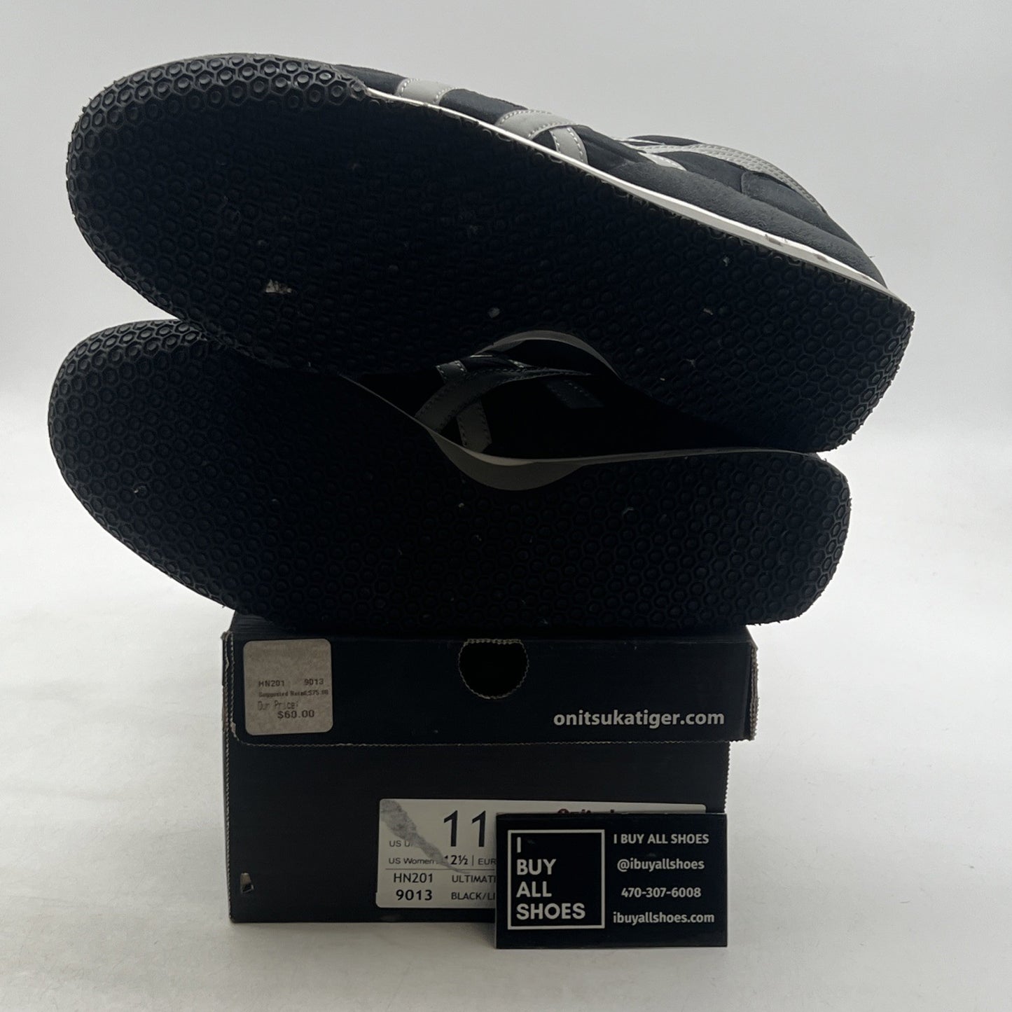 Size 11 - Onitsuka Tiger SERRANO Sneakers Unisex Black / Light Grey (HN201-9013)