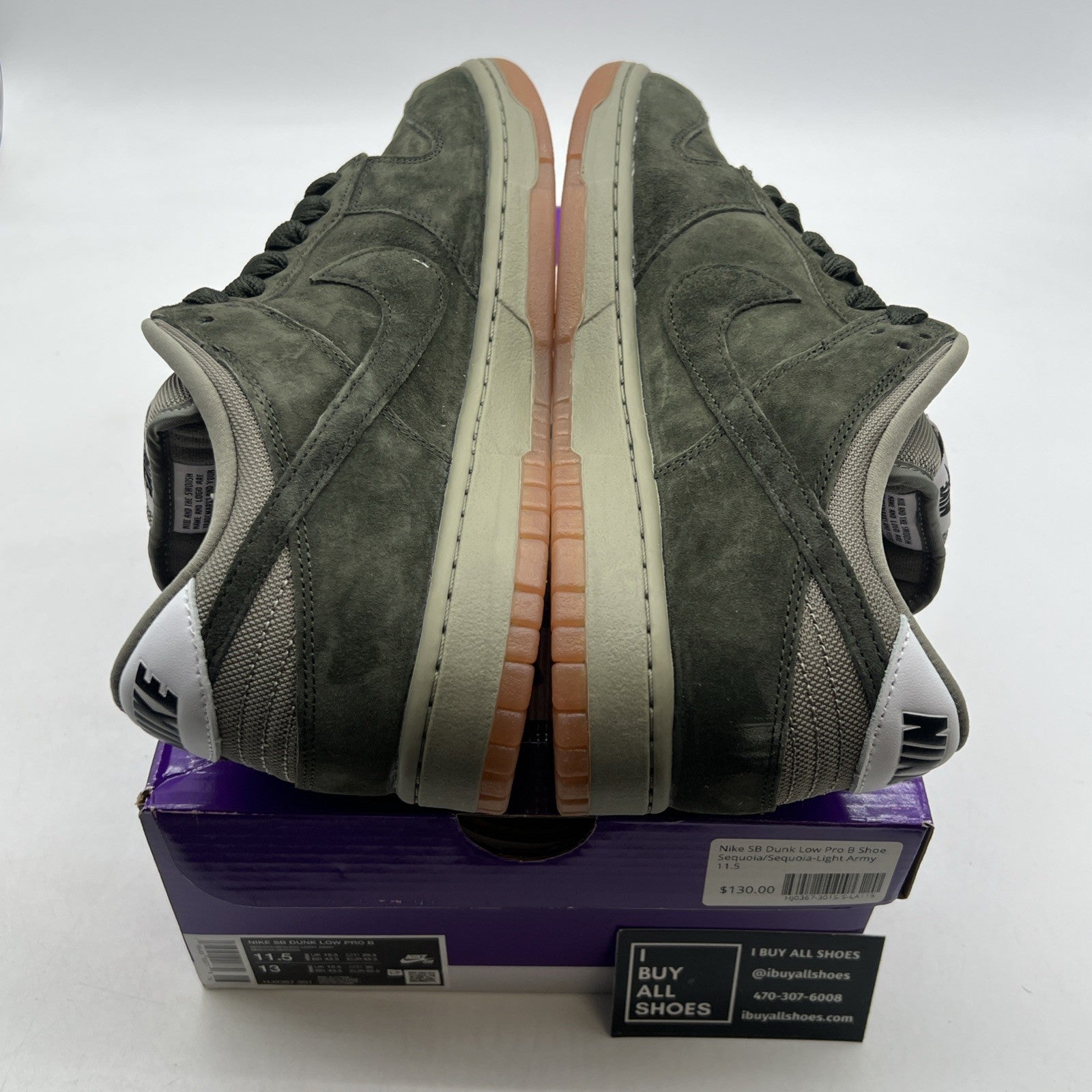 Size 11.5 - Nike Dunk SB Pro B Low Sequoia (HJ0367-301)