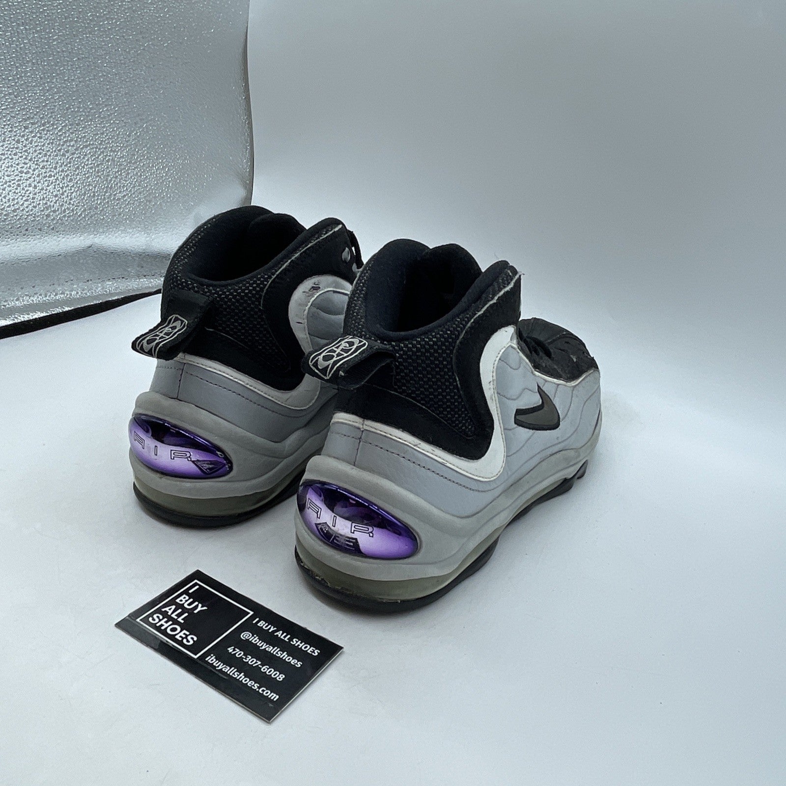 Size 12 - Nike Air Total Max Uptempo Metallic Silver Black (366724-001)