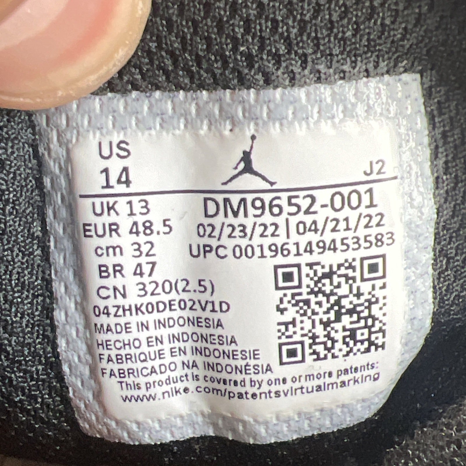 Size 14 - Air Jordan 1 SE Craft Mid Inside Out - Black (DM9652-001)