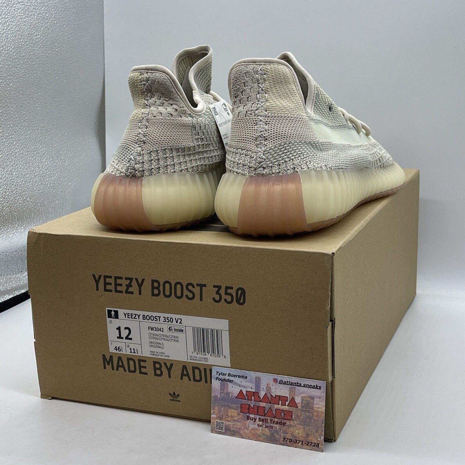 Size 12 - Yeezy Boost 350 V2 Citrin Non-Reflective Blue Tan Suede (FW3042)