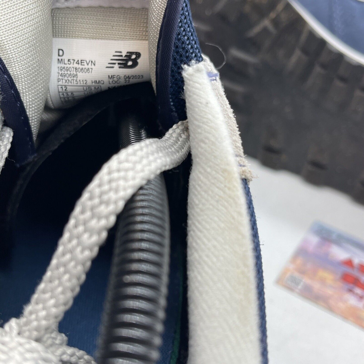 Size 12 - New Balance 574 Core Pack - Navy Blue Grey. Suede Leather (ML574EVN)