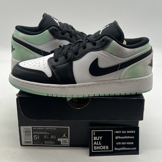 Size 5.5Y - Nike Air Jordan 1 Low SE Tie Dye White Mint Foam Youth (DQ2514-100)