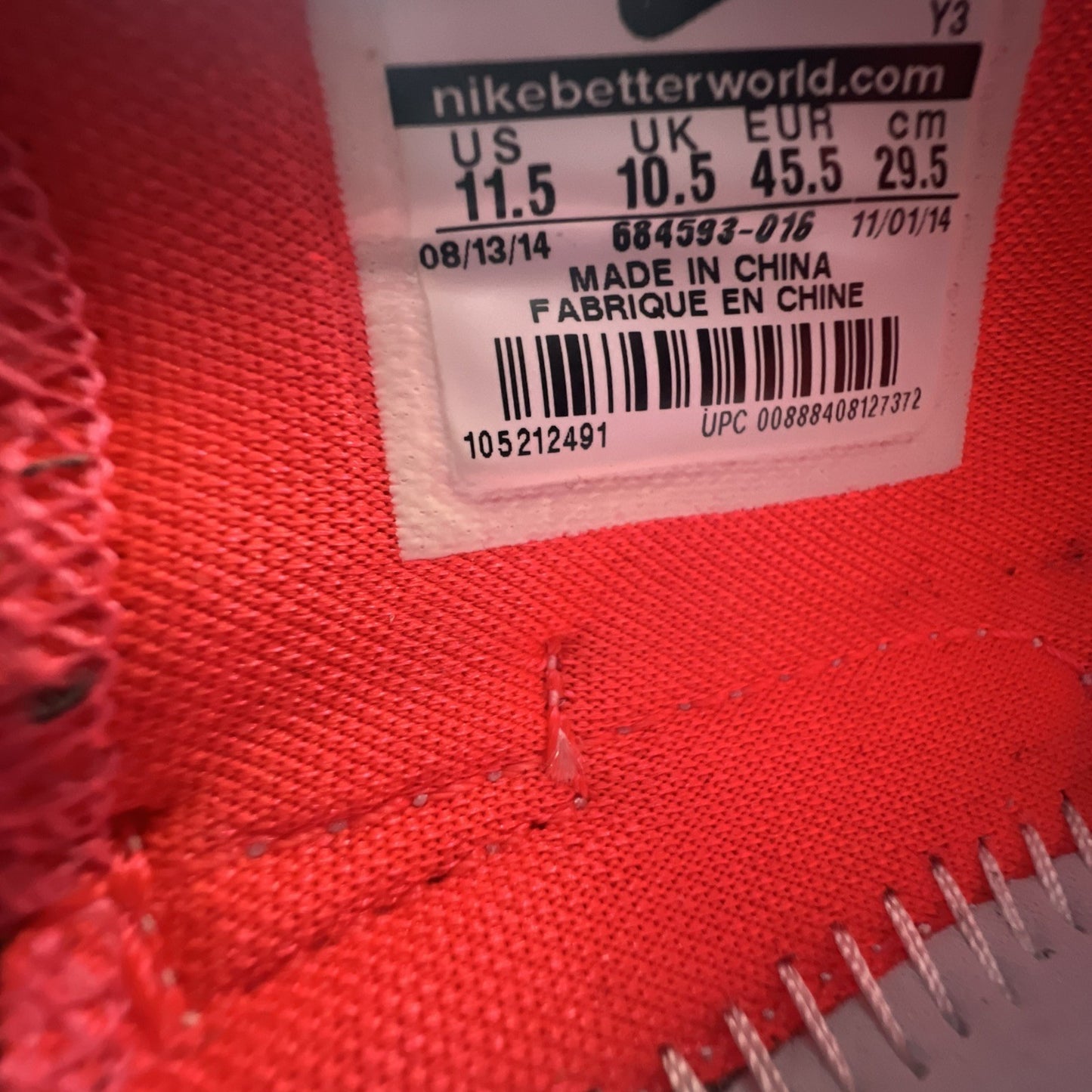Size 11.5 - Nike LeBron 12 Court Vision (684593-016)
