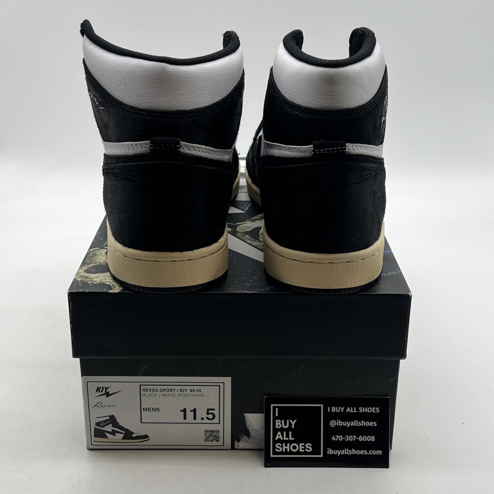 Size 11.5 - Kool Kiy / Reves Paris Air Kiy HI Panda Black/white