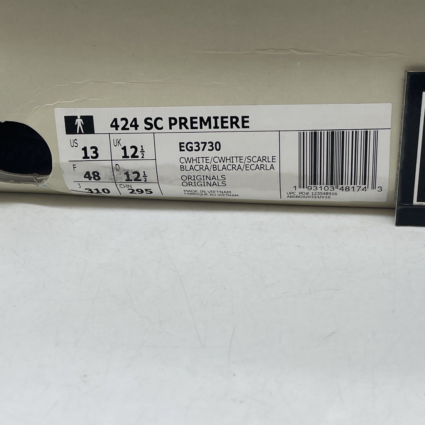 Size 13 - Adidas 424 x SC Premiere Chalk White (EG3730)