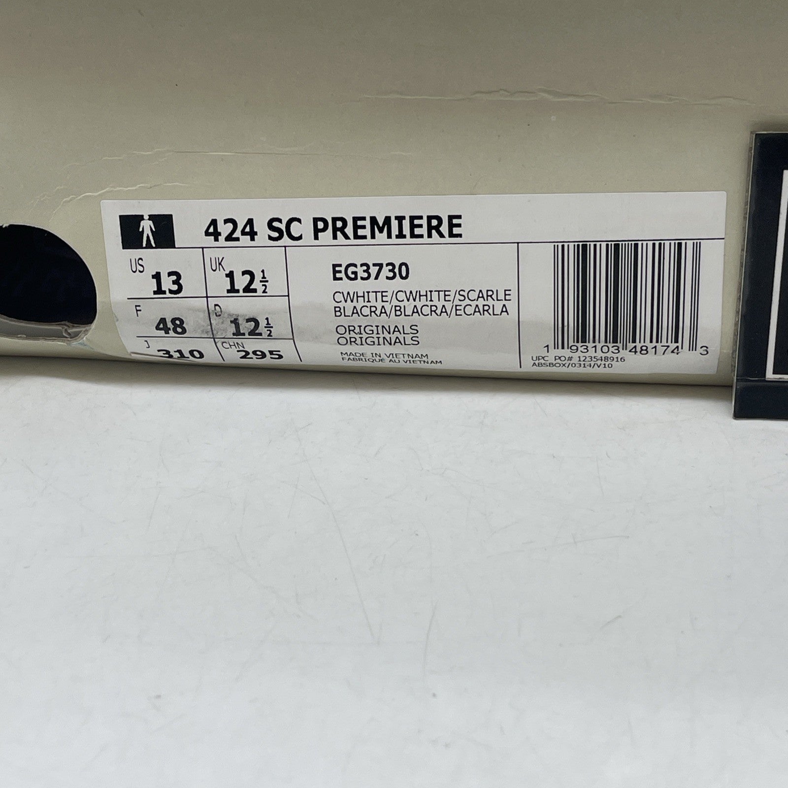 Size 13 - Adidas 424 x SC Premiere Chalk White (EG3730)