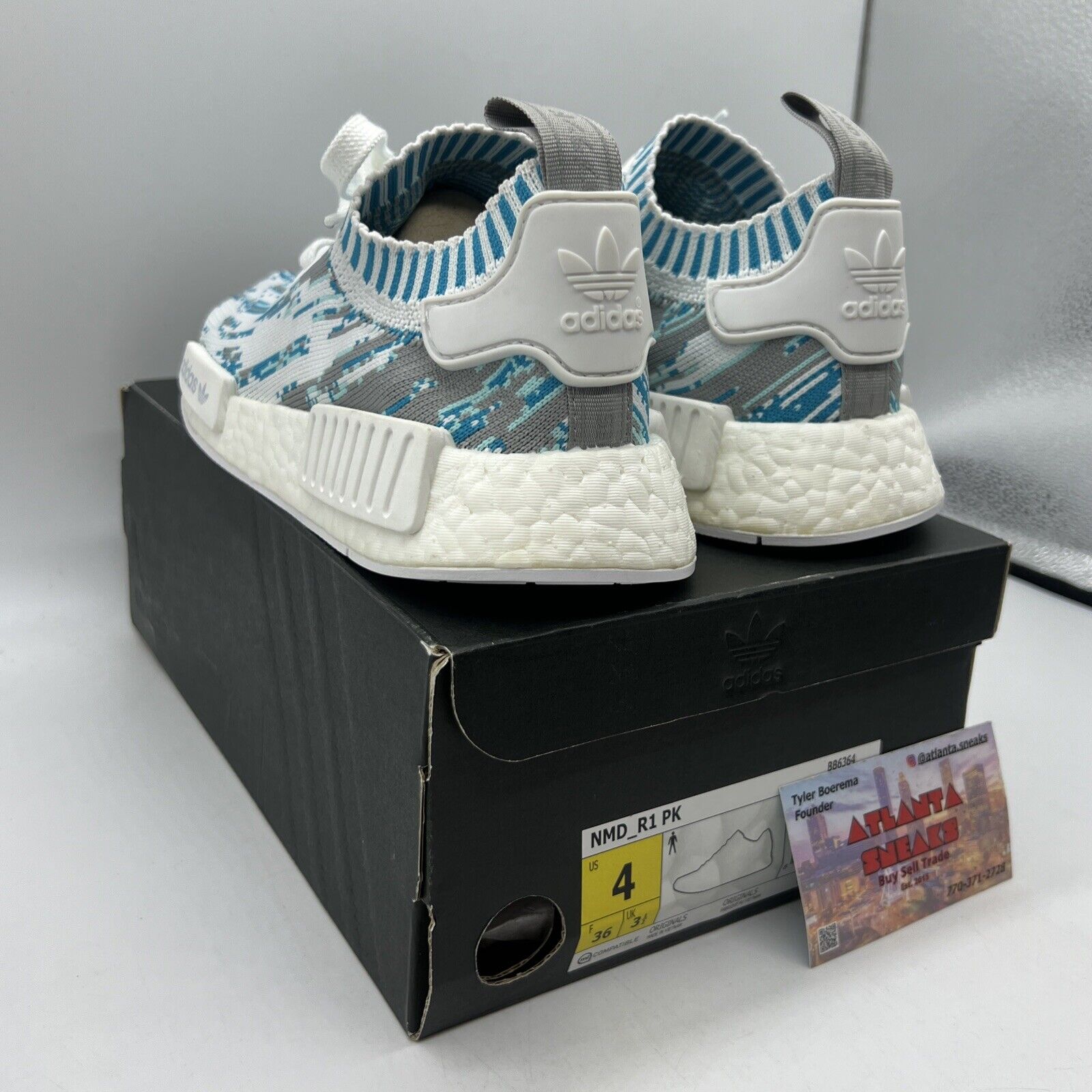 Size 4 - adidas Sneakersnstuff x NMD_R1 Primeknit Datamosh Brand New Og All DS