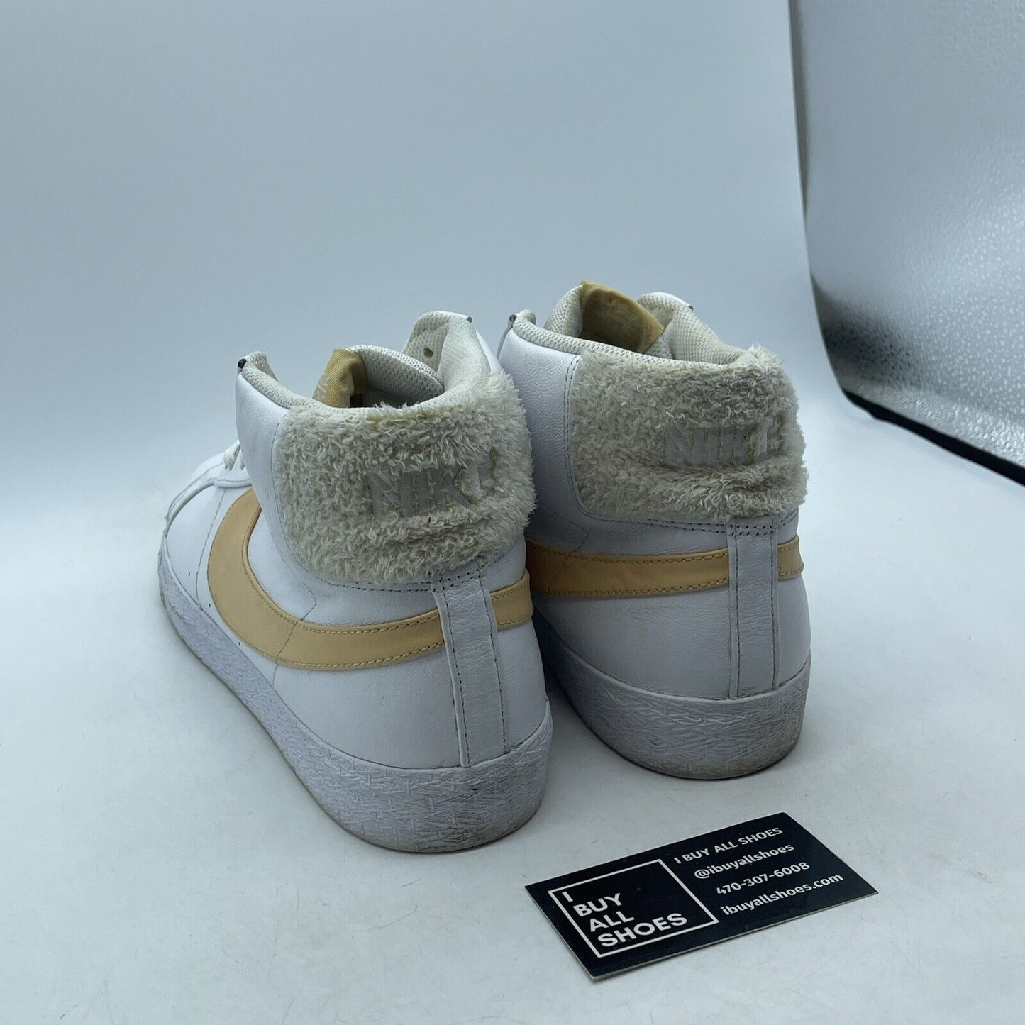 Size 13 - Nike Blazer SB Mid Core Gold Yellow White Leather (CJ6983-102)