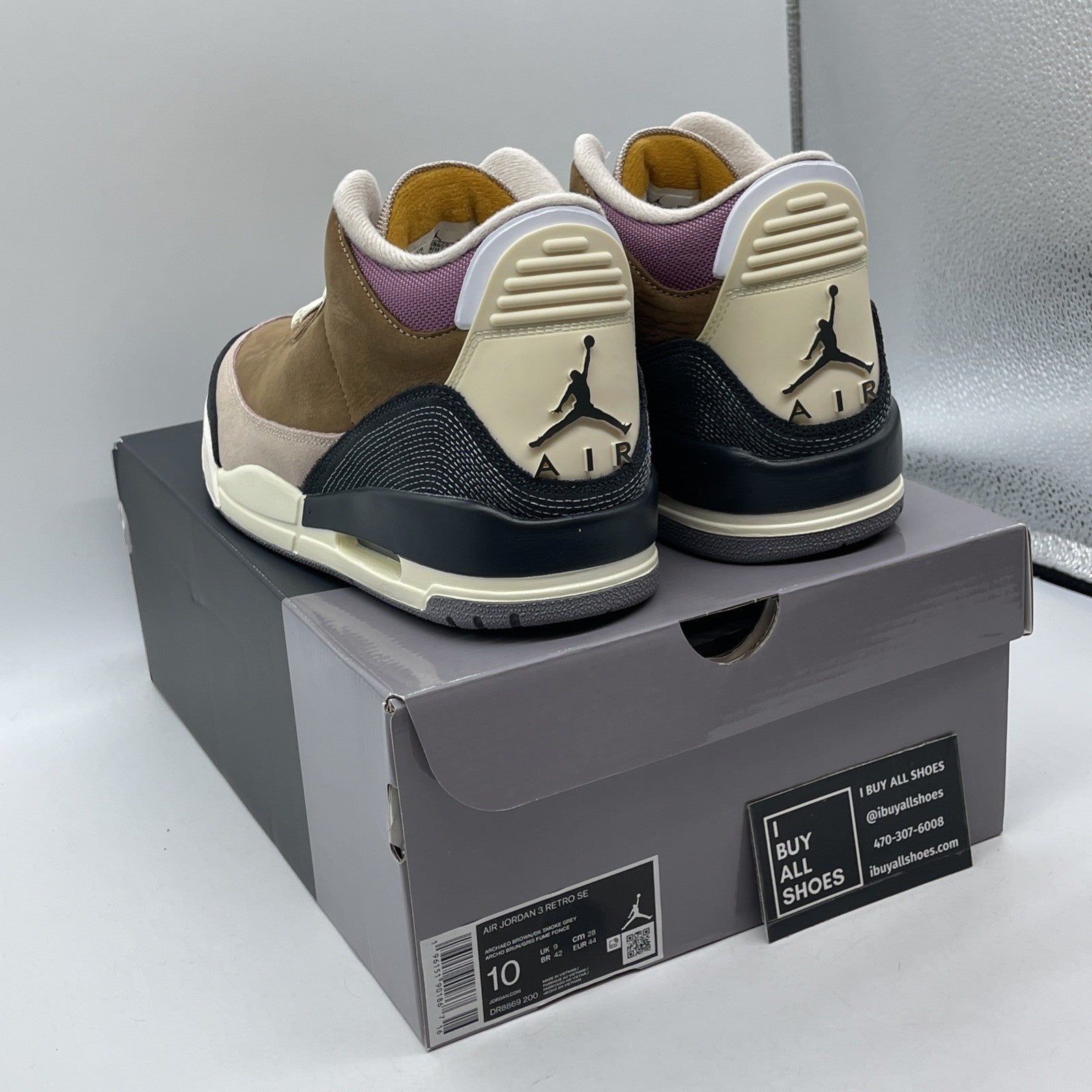 Size 10 - Air Jordan 3 Retro SE Winterized Brown Black Purple (DR8869-200)