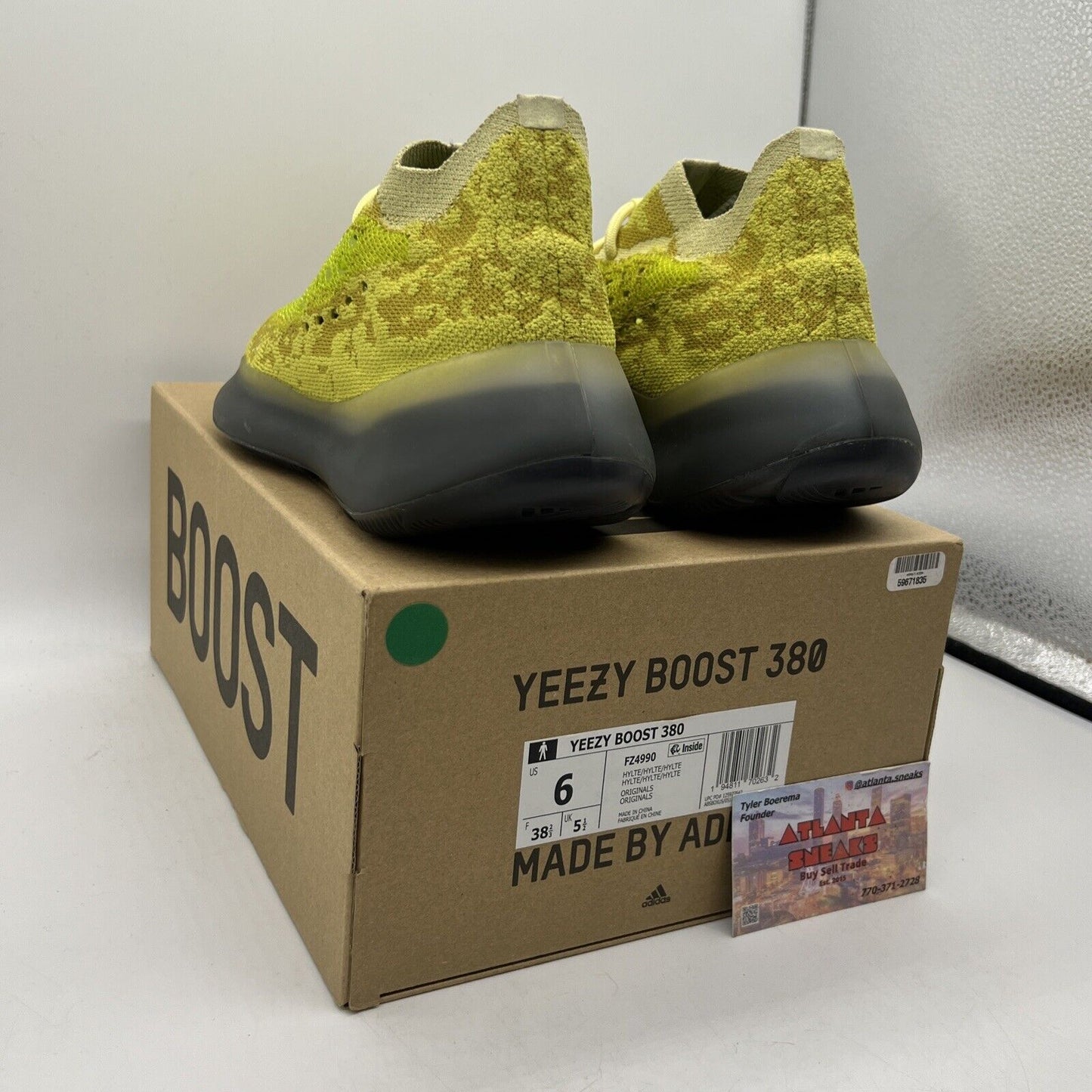 Size 6 - adidas Yeezy Boost 380 Hylte Yellow Icey (FZ4990)