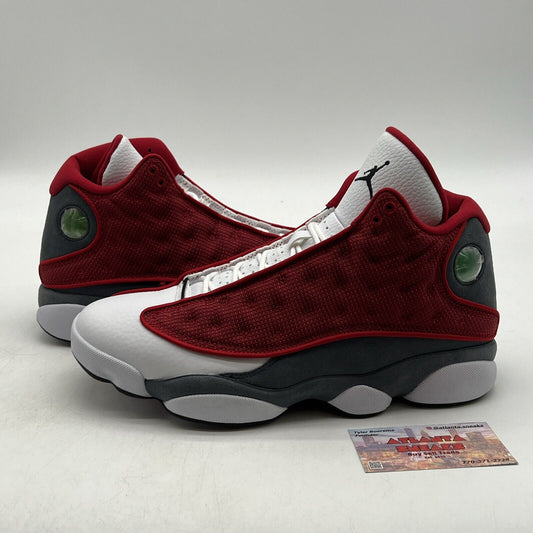 Size 9.5 - Jordan 13 Red/White - Grey Suede White Leather (DJ5982-600)