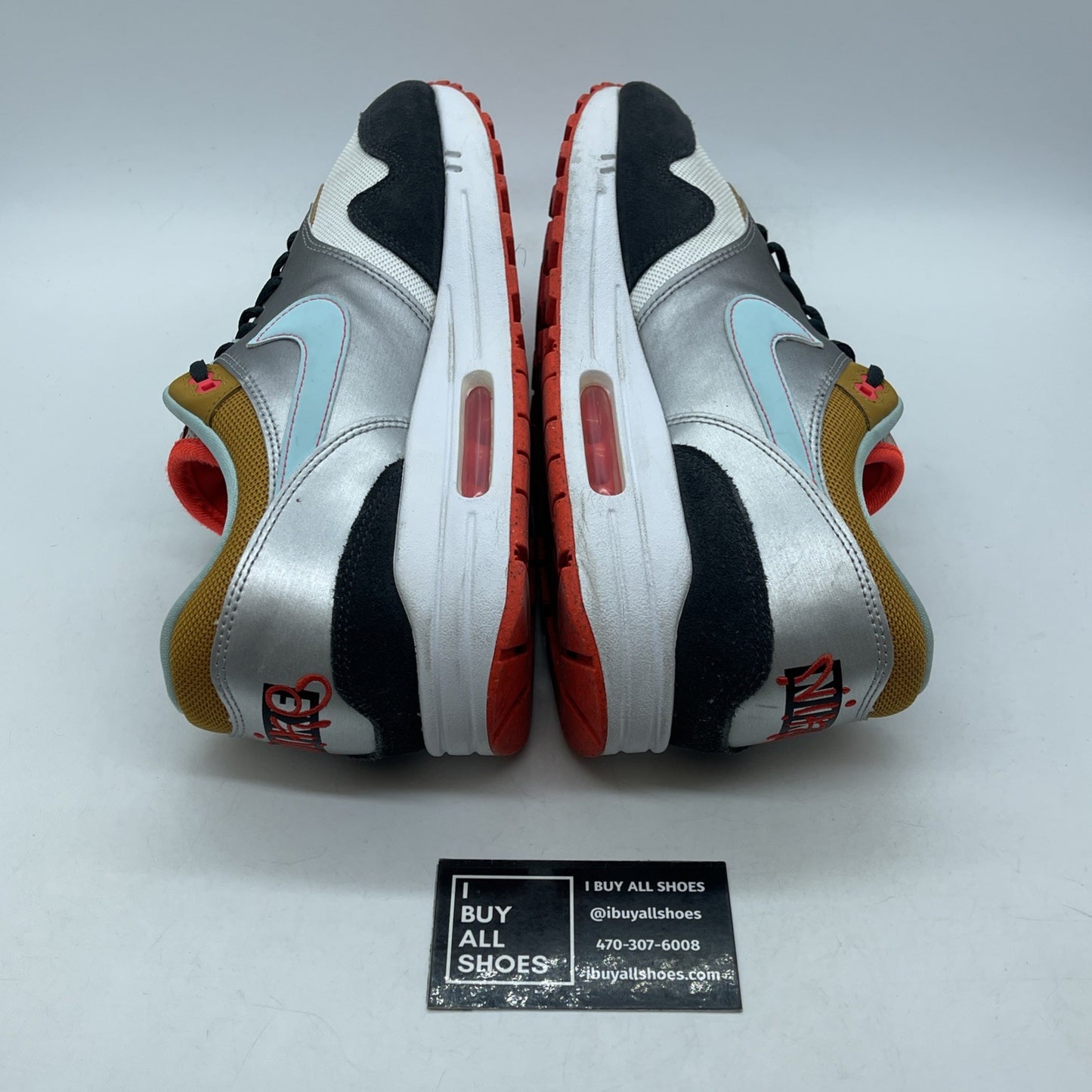 Size 11.5 - Nike Air Max 1 Graffiti Black White Grey Suede Leather (CZ8138-100)