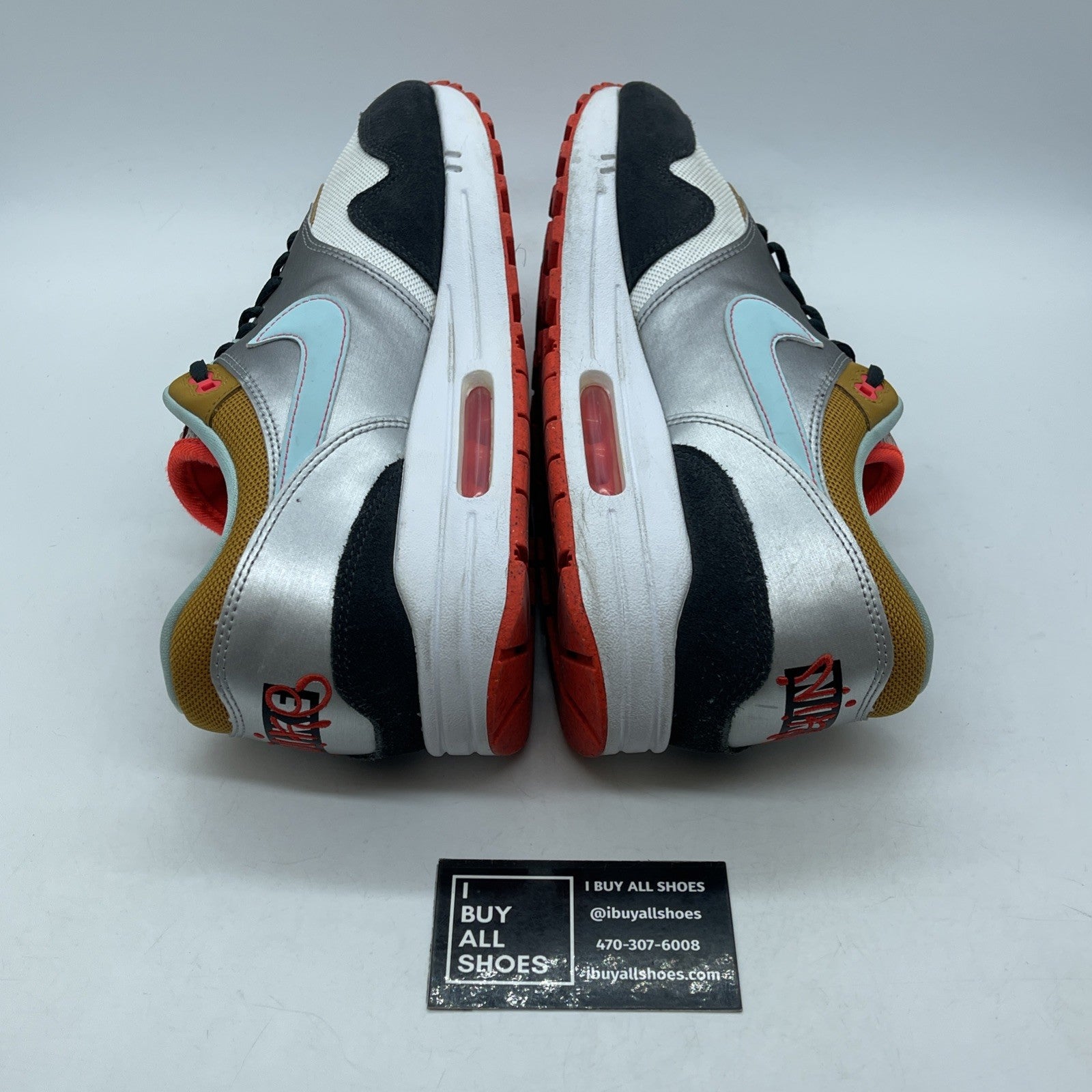 Size 11.5 - Nike Air Max 1 Graffiti Black White Grey Suede Leather (CZ8138-100)