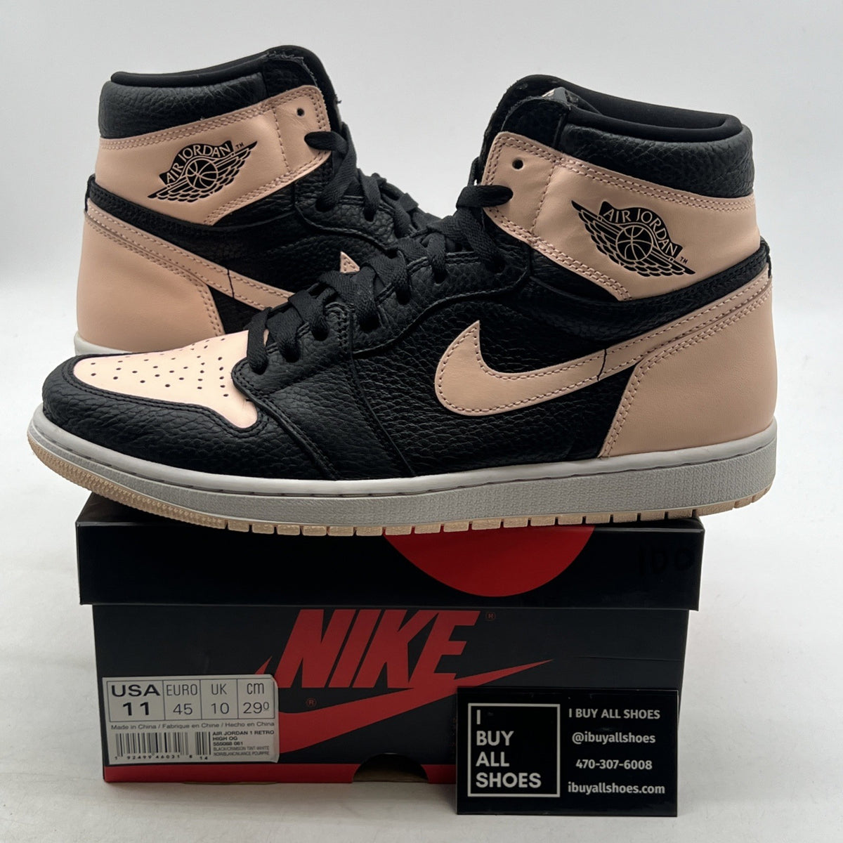 Size 11 - Air Jordan 1 Retro OG High Crimson Tint (555088-081)