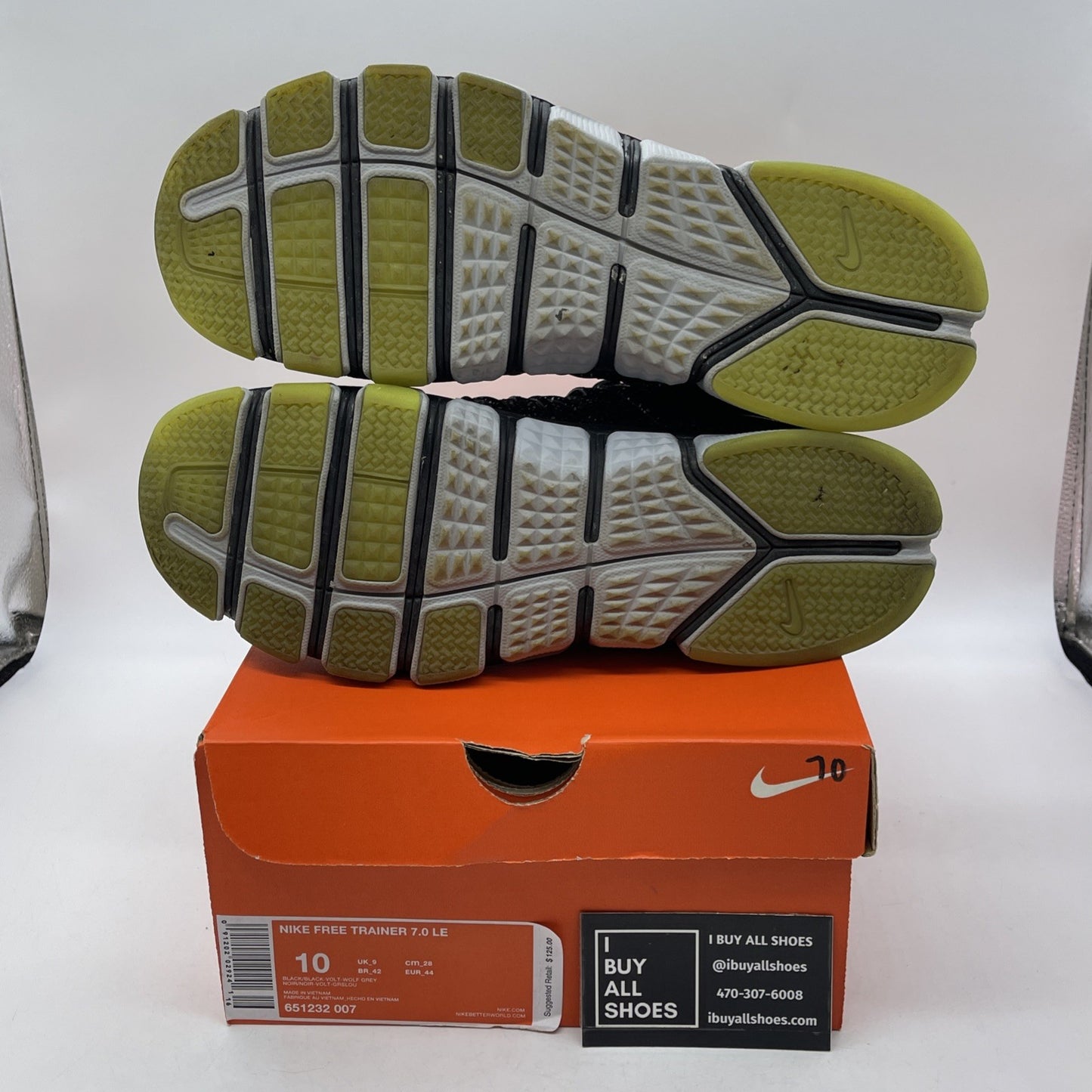 Size 10 - Nike Free Trainer 7 LE Mid Cement City Black White Grey (651232-007)