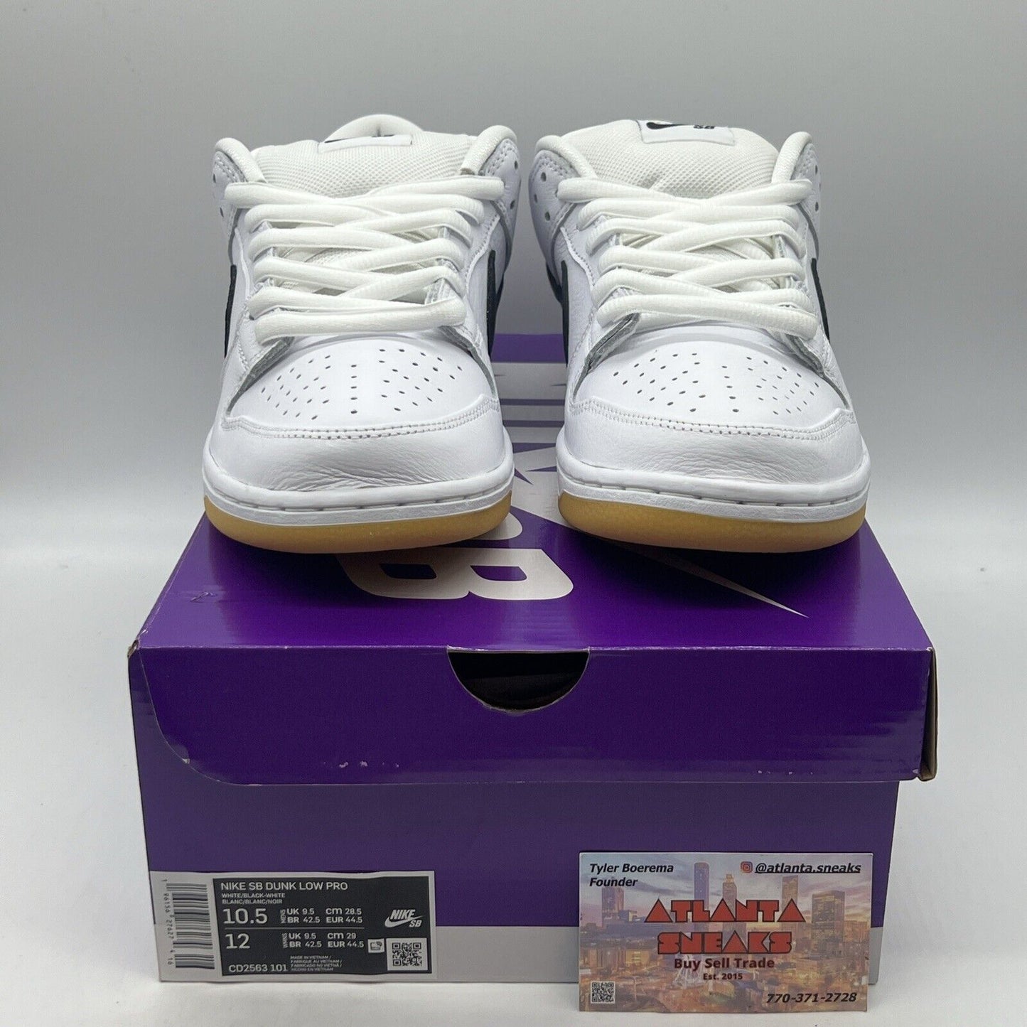 Size 10.5 - Nike SB Dunk Low White Gum Brand New Og All