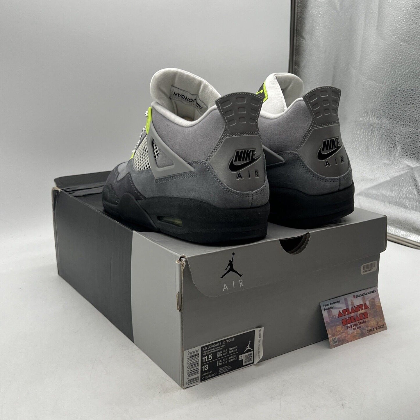 Size 11.5 - Jordan 4 Retro SE Mid Neon 95 Suede (CT5342-007)