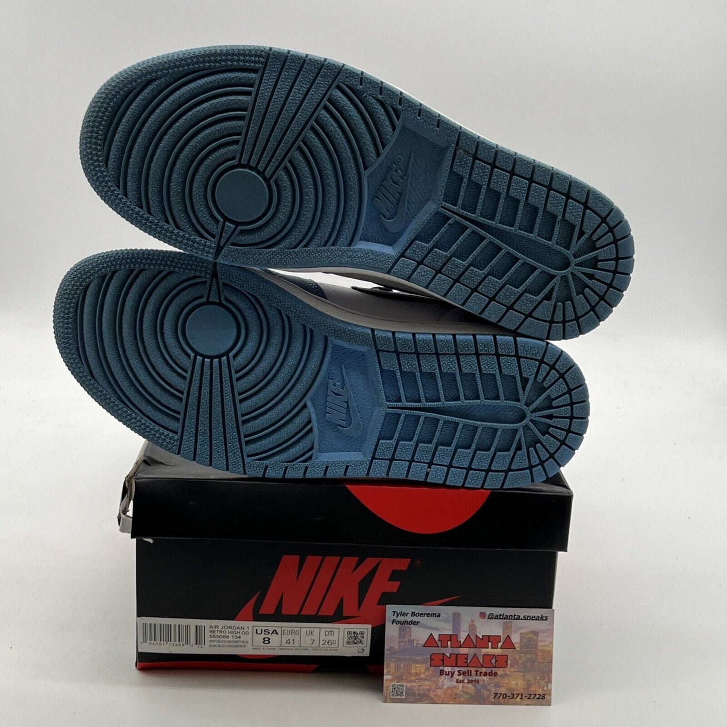 Size 8 - Air Jordan 1 Retro OG High University Blue (55088-134)