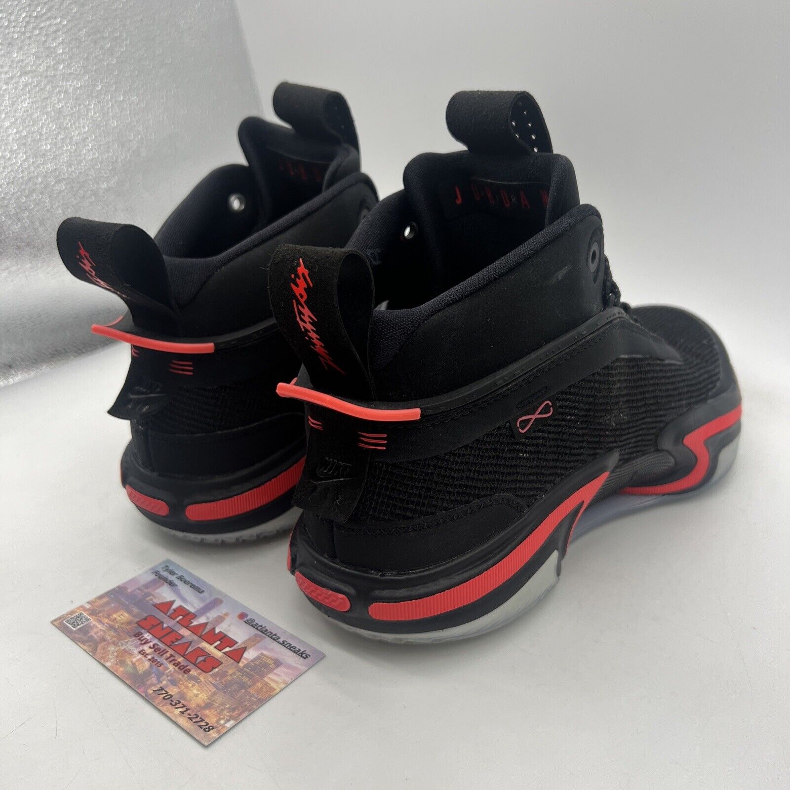 Size 9.5 - Air Jordan 36 Black Infrared Icey Suede (CZ2650-001)