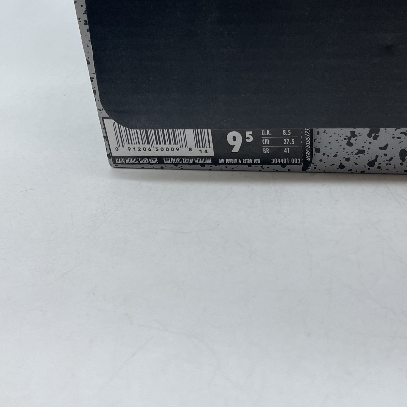 Size 9.5 - Air Jordan 6 Retro Low Chrome (304401-003)