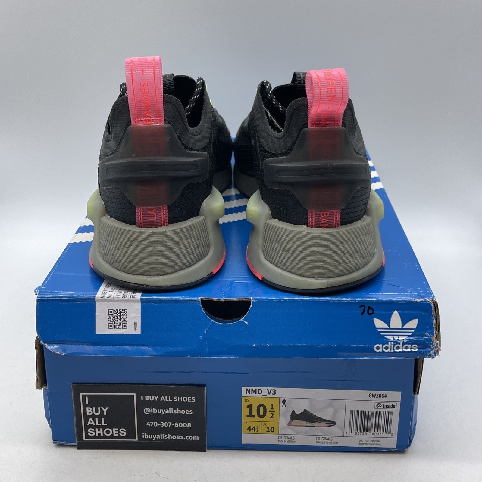 Size 10.5 - Adidas NMD_V3 Black Signal Green (GW3064)