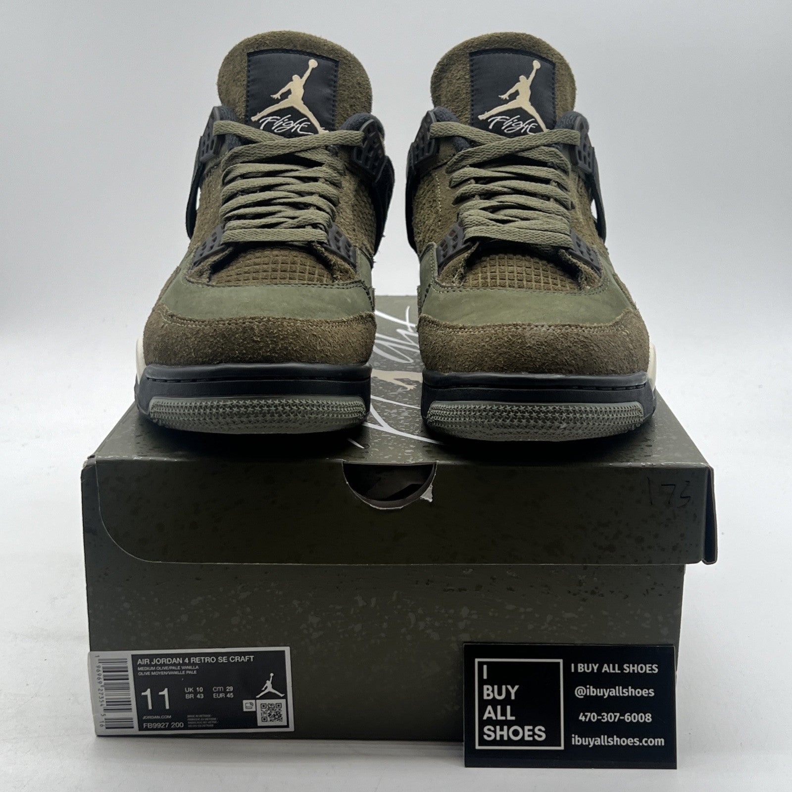 Size 11 - Air Jordan 4 SE Retro Low Craft - Olive (FB9927-200)