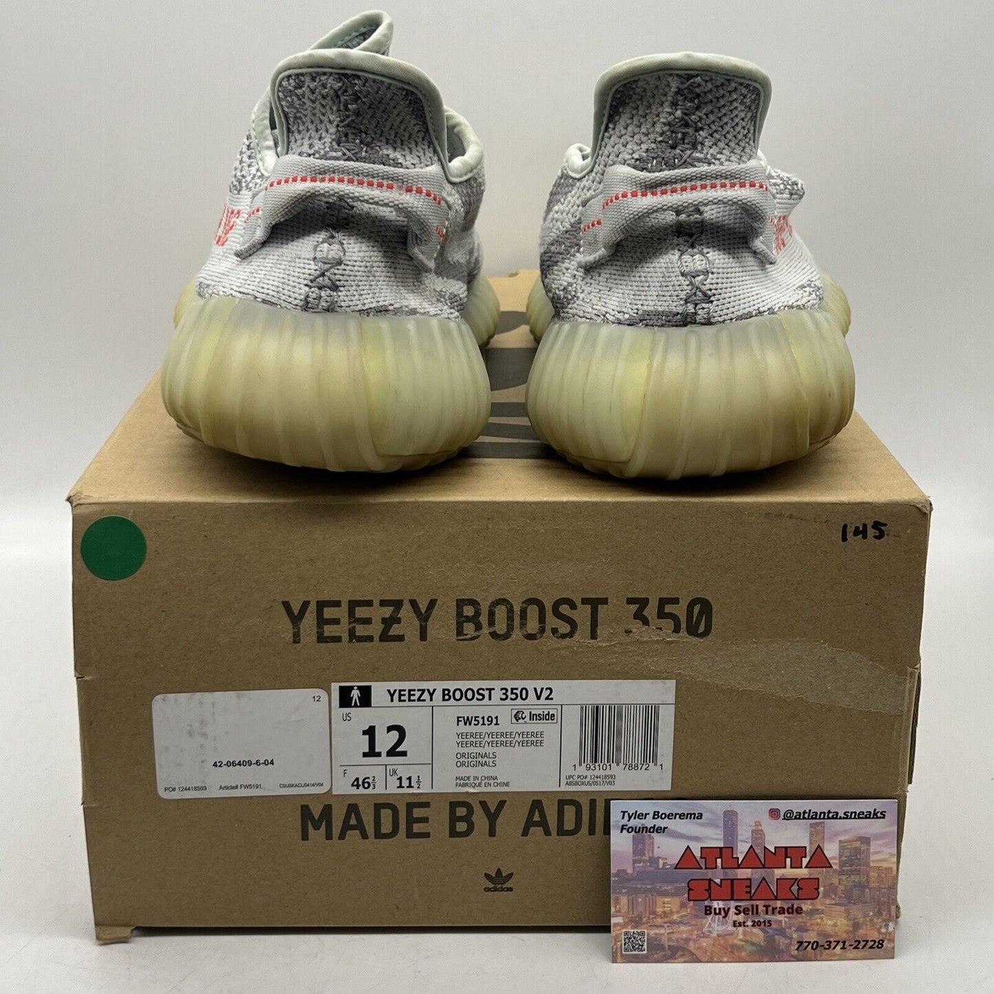 Size 12 - adidas Yeezy Boost 350 V2 Low Blue Tint (B37571)