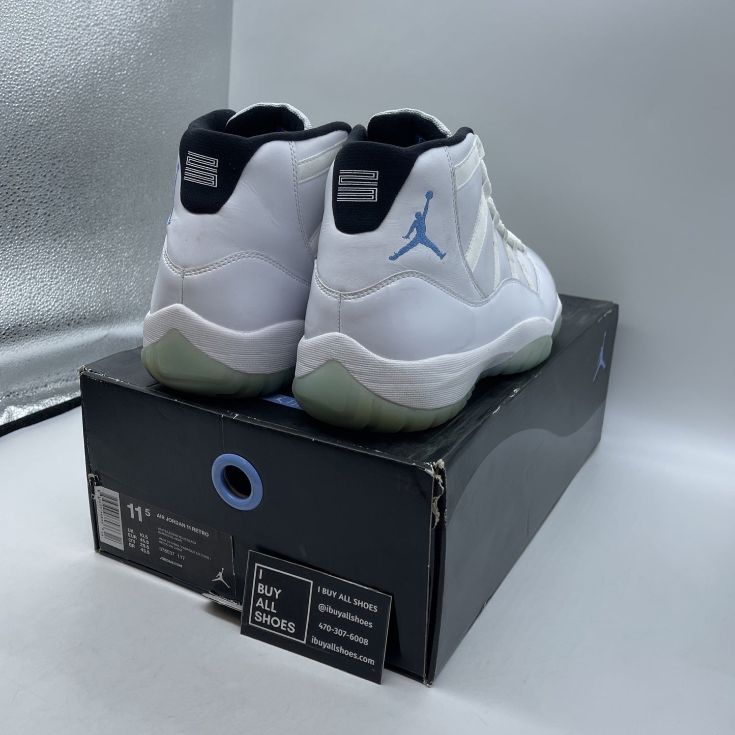 Size 11.5 - Air Jordan 11 Retro High Legend Blue (378037-117)