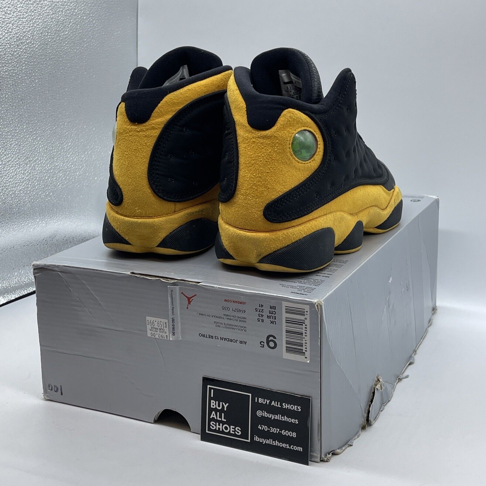 Size 9.5 - Air Jordan 13 Retro B-Grade Melo Class of 2002 Suede (414571-035)