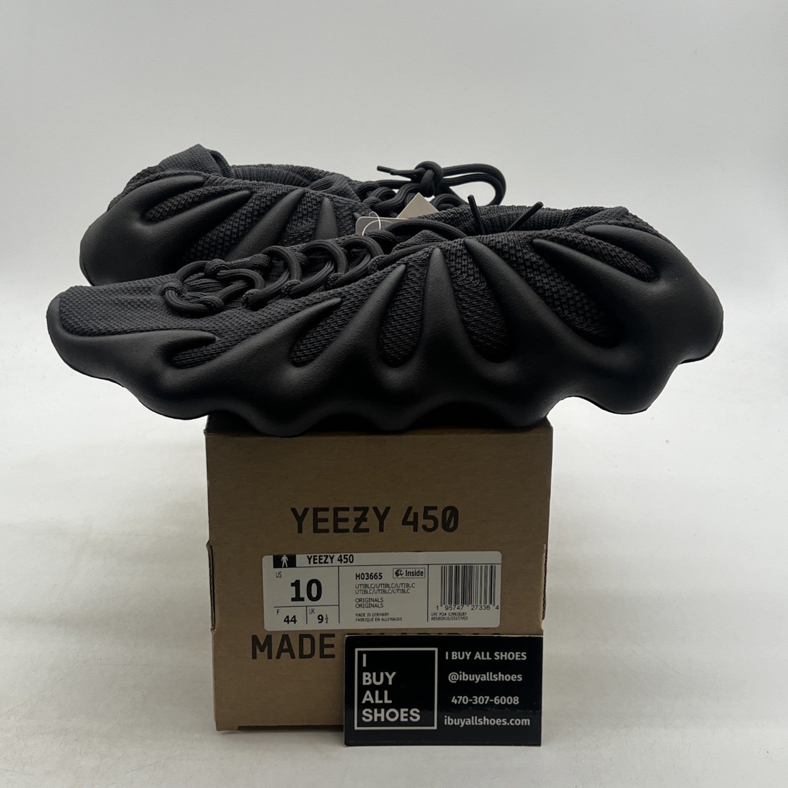 Size 10 - adidas Yeezy 450 Utility Black (H03665)