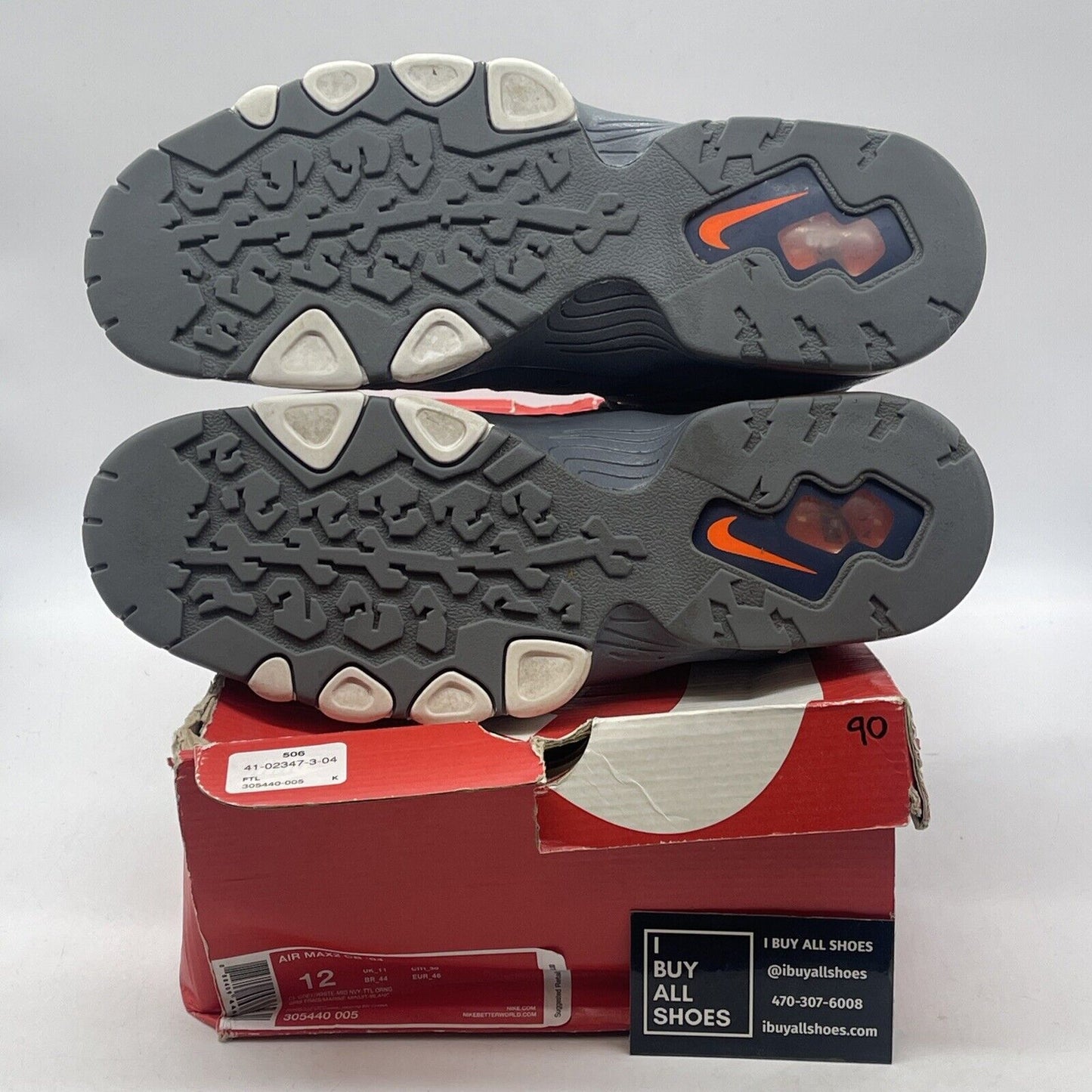 Size 12 - Nike Air Max 2 CB 94 2015 Cool Grey White Suede Leather (305440-005)