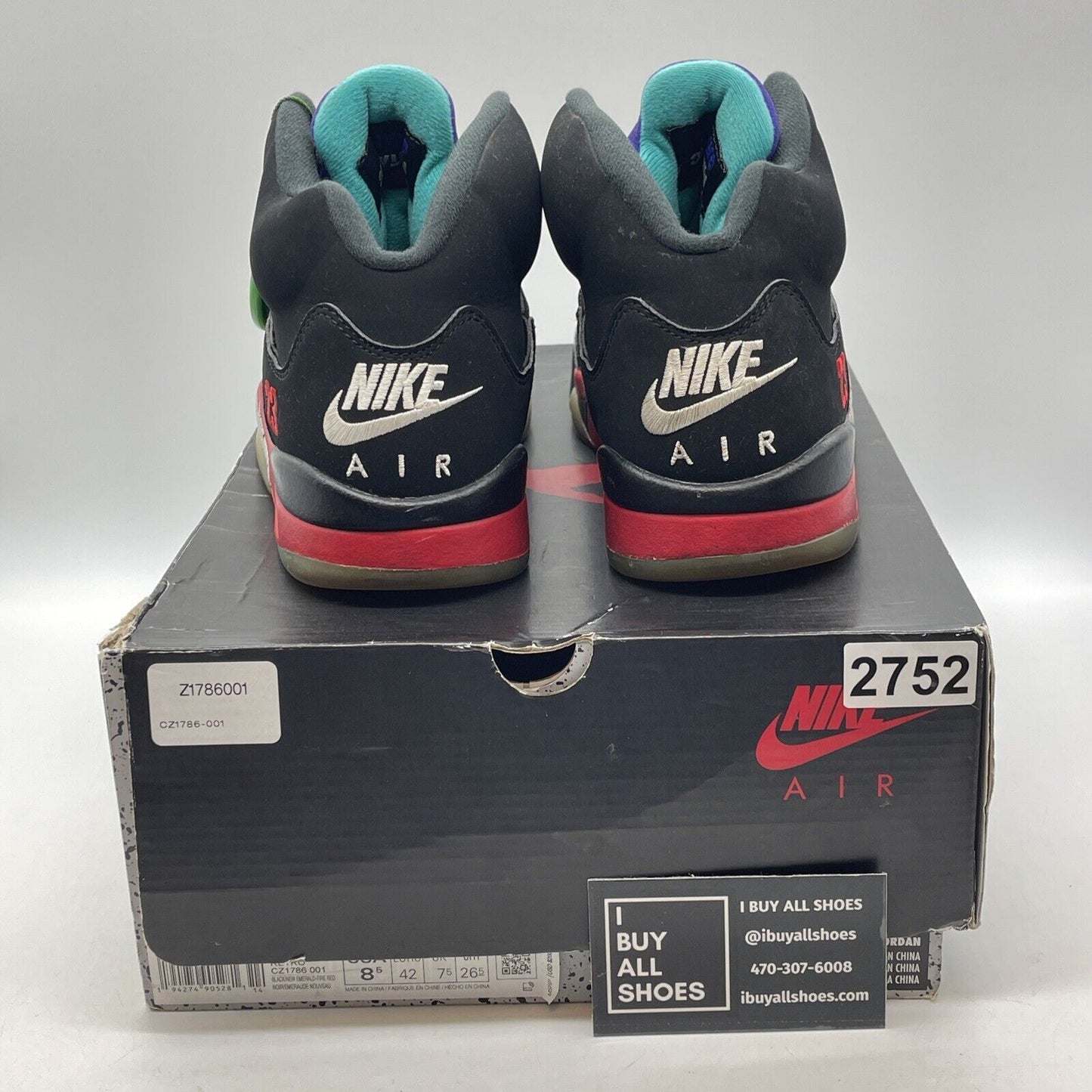 Size 8.5 - Jordan 5 Retro Top 3 Black Red Purple White Blue Suede (CZ1786-001)