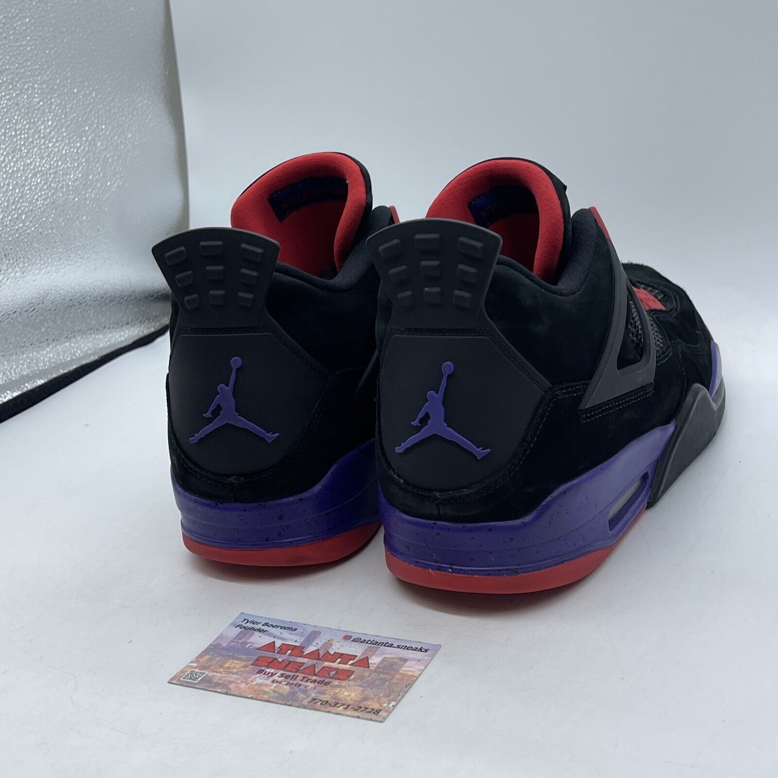 Size 13 - Jordan 4 Retro NRG Raptors 2018 Black Suede Leather (AQ3816-065)