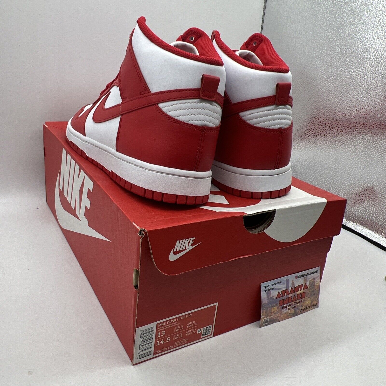 Size 13 - Nike Dunk High University Red Brand New Og All