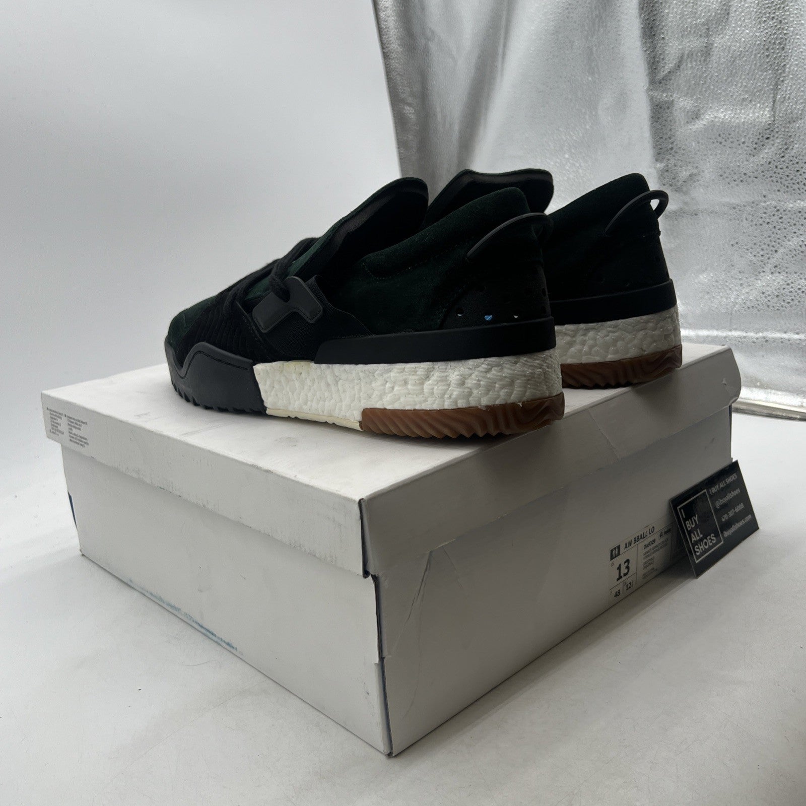 Size 13 - adidas Alexander Wang x AW BBall Low Green Night (DA9309)