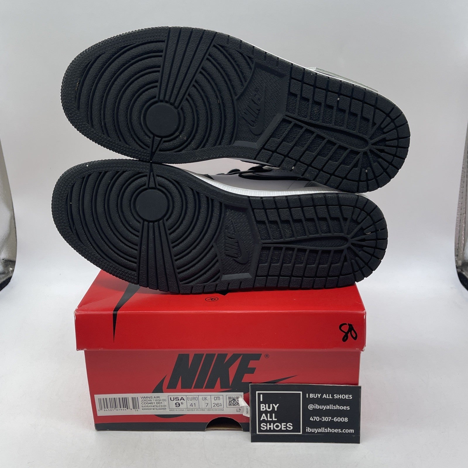 Size 9.5 - Air Jordan 1 High OG Metallic Silver (CD0461-001)