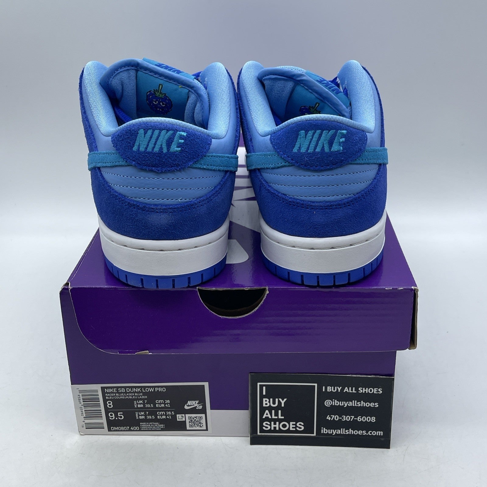 Size 8 - Nike Dunk Low Pro SB Fruity Pack - Blue Raspberry (DM0807-400)
