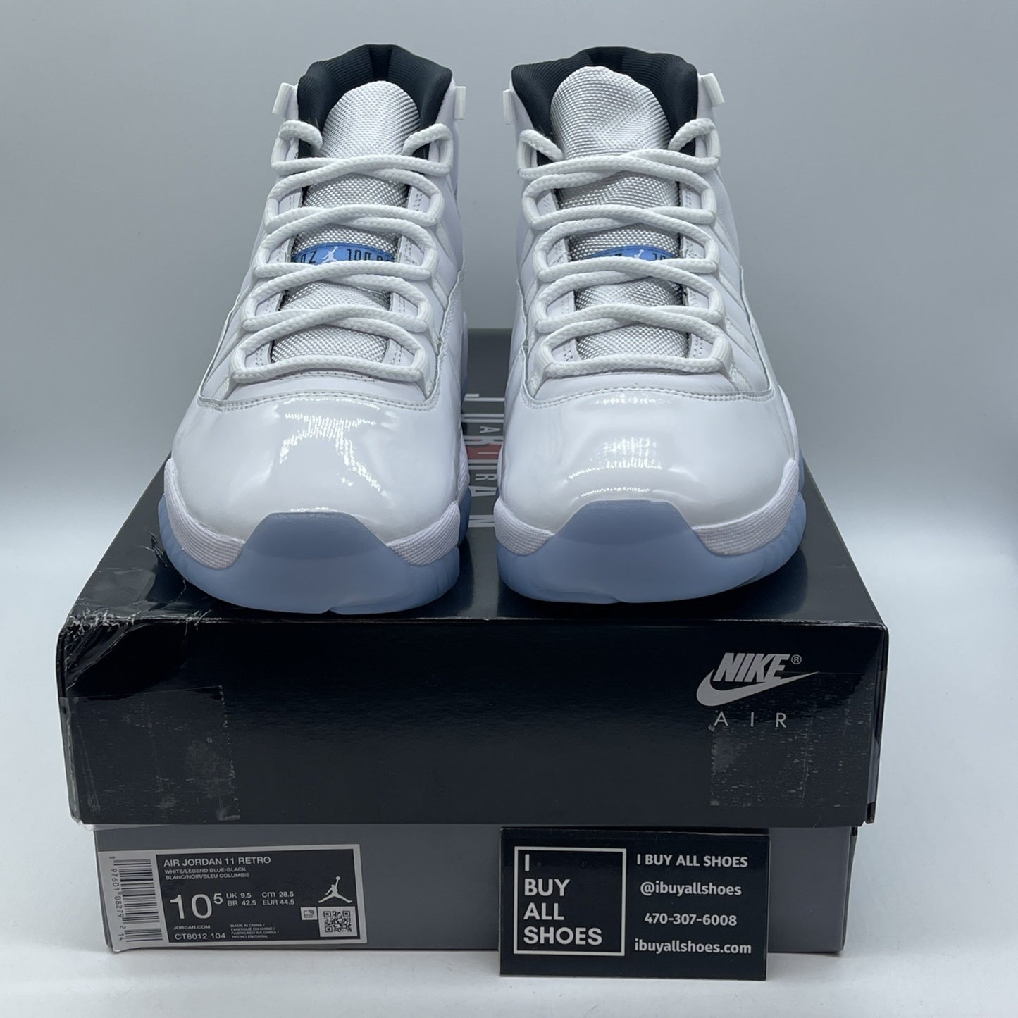 Size 10.5 - Air Jordan 11 Retro 2024 Legend Blue / Columbia White (CT8012-104)