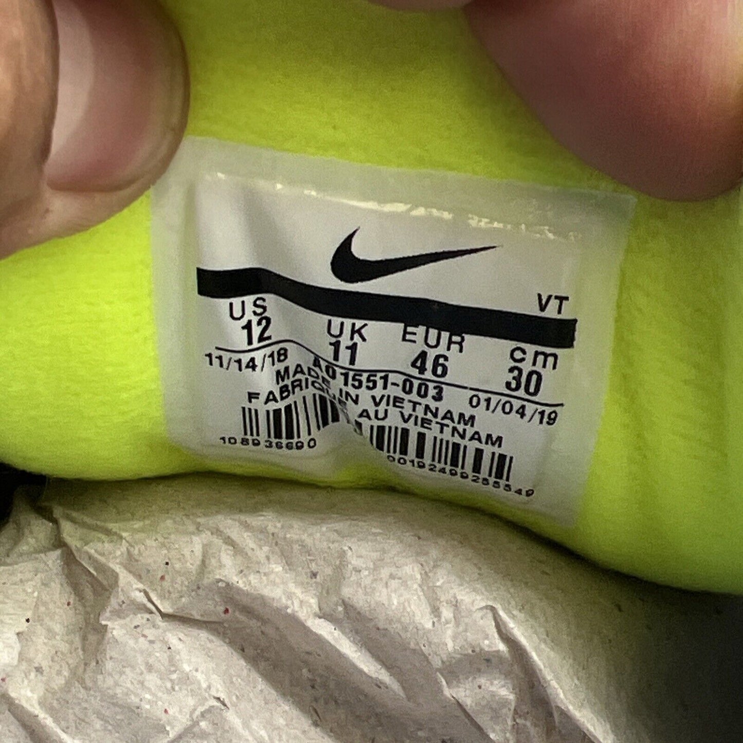 Size 12 - Nike Air Skylon 2 Grey Volt Grape (AO1551-003)