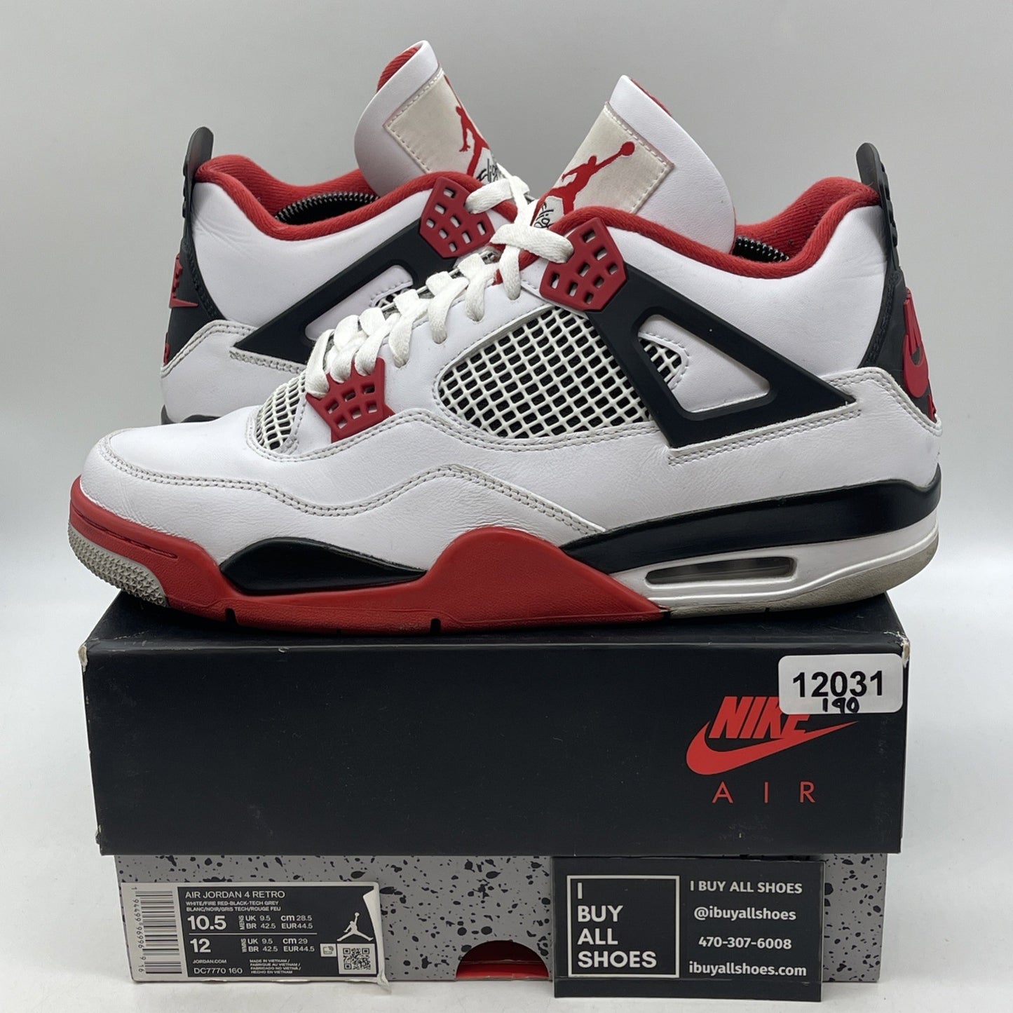 Size 10.5 - Air Jordan 4 Retro OG Mid Fire Red (DC7770-160)