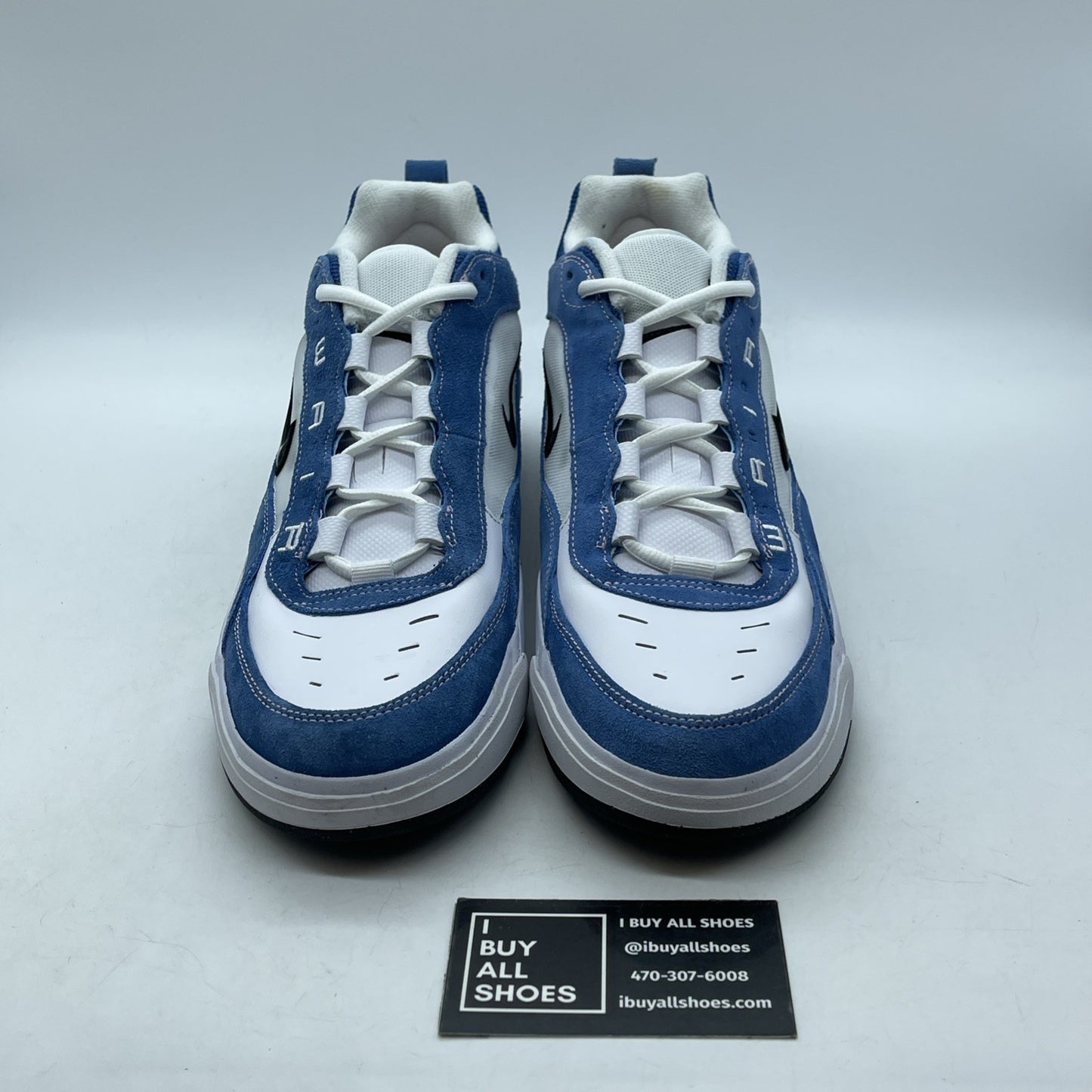 Size 12 - Nike Air Max Ishod Wair SB Star Blue Black Suede Leather (FB2393-400)