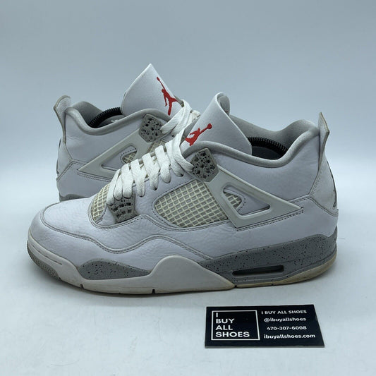 Size 9.5 - Jordan 4 Retro Mid White Oreo Grey White Leather (CT8527-100)