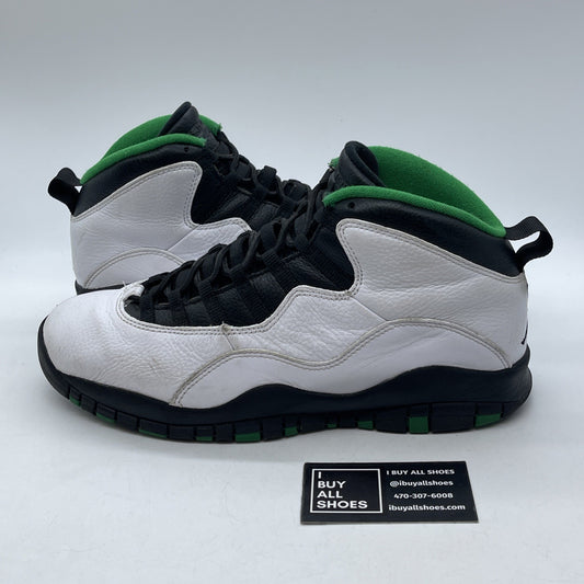 Size 11 - Air Jordan 10 Retro 2019 Seattle White Green Leather (310805-137)