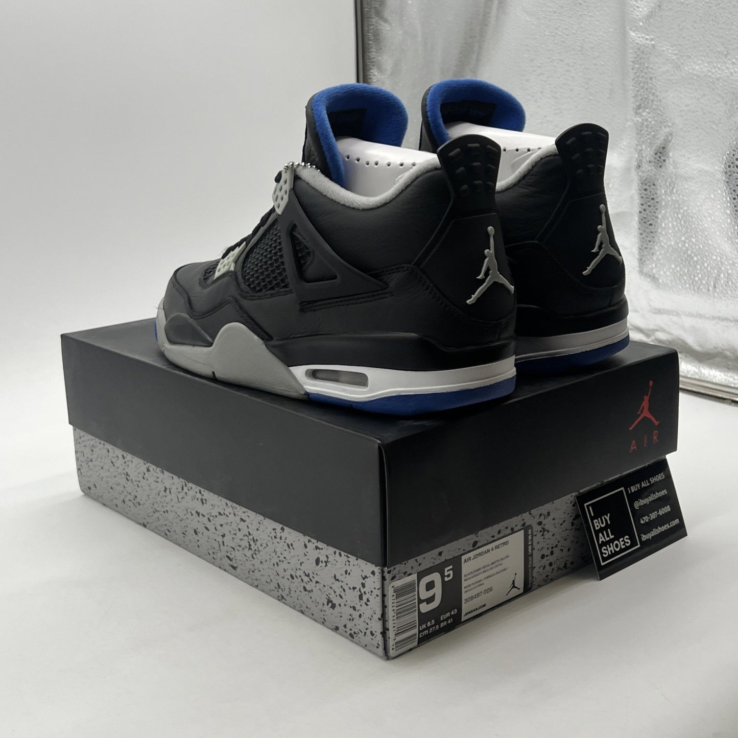 Size 9.5 - Air Jordan 4 Retro Motorsports Alternate 2017 (308497-006)
