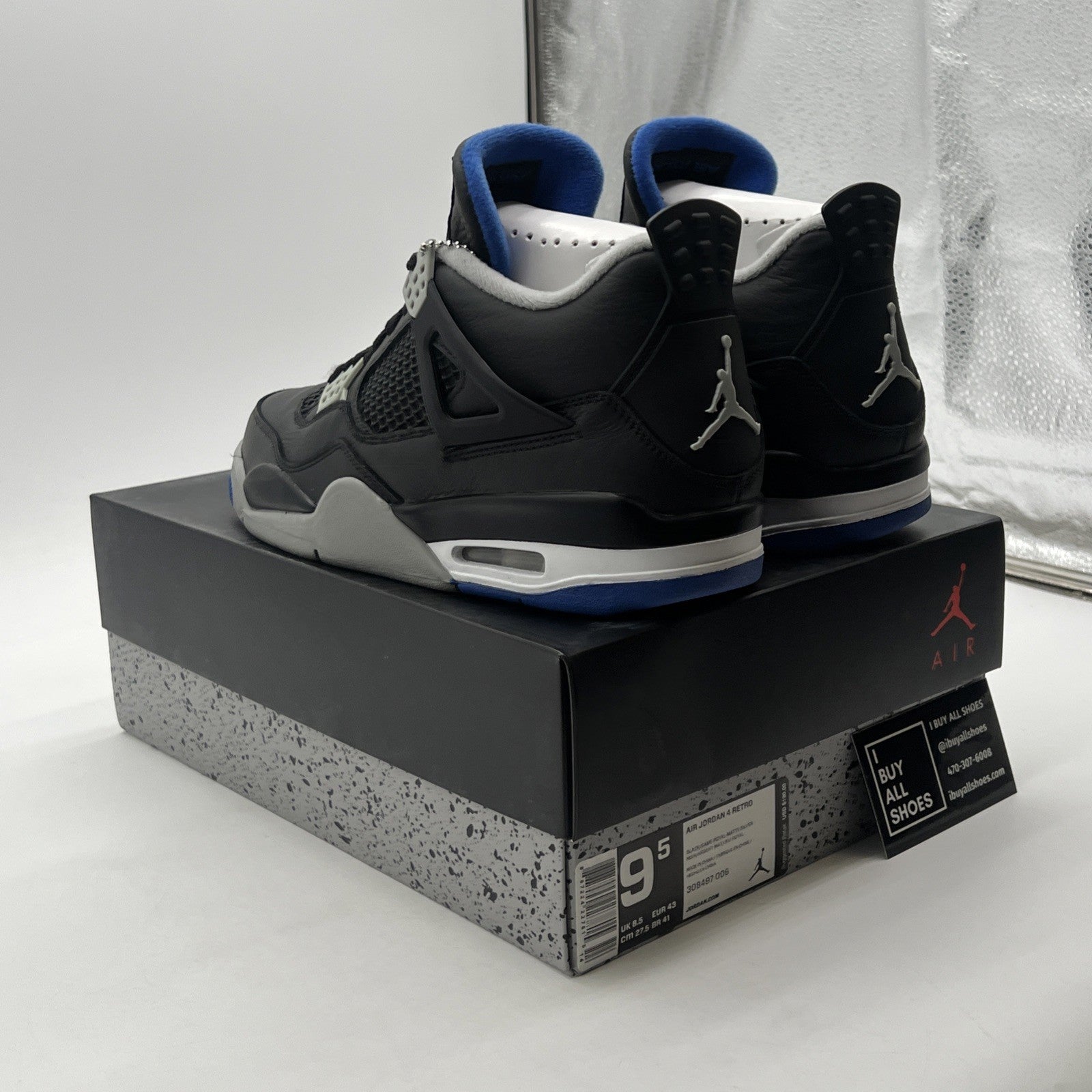Size 9.5 - Air Jordan 4 Retro Motorsports Alternate 2017 (308497-006)