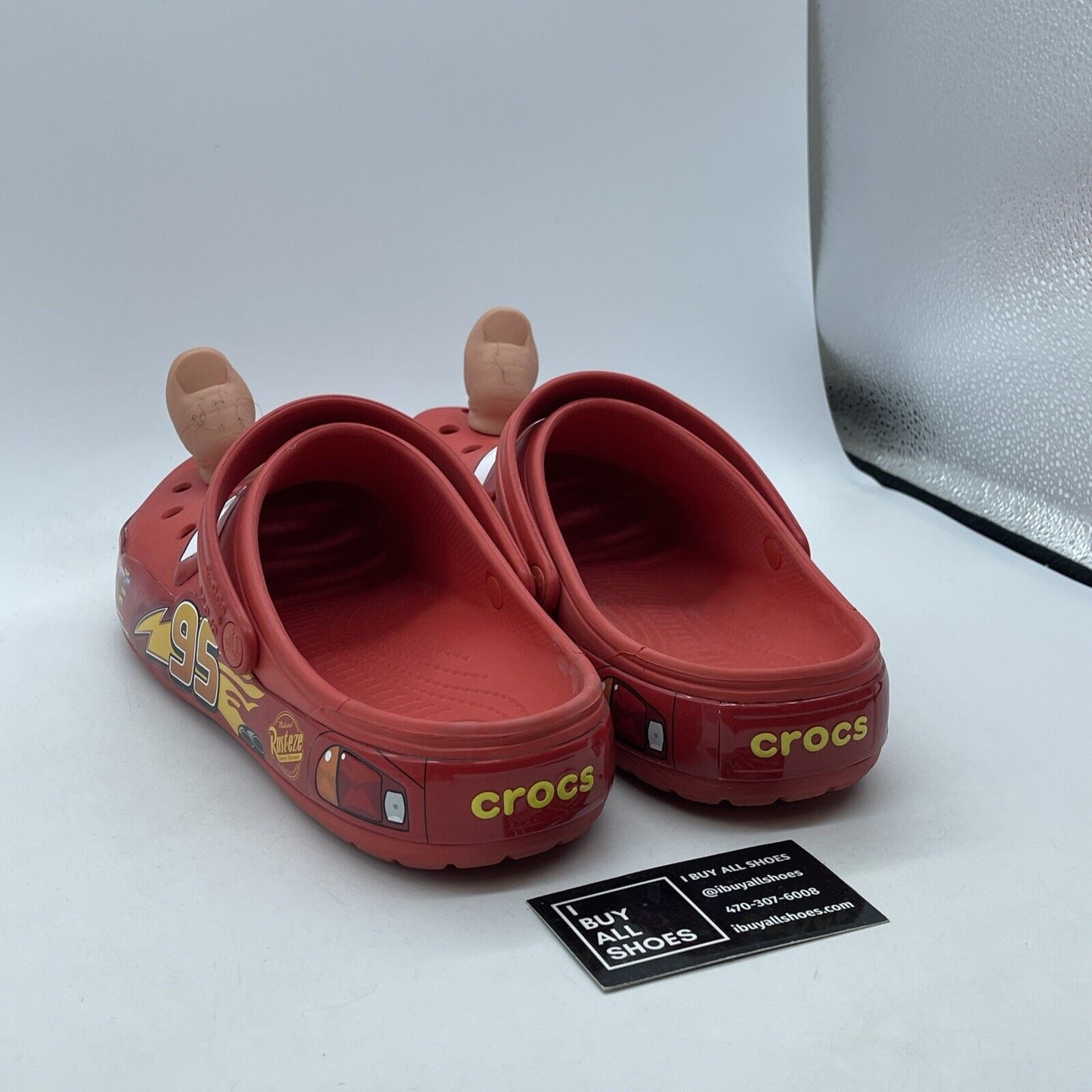 Size 11 - Crocs Classic Clog Cars Lightning Mcqueen Red Slippers Slides