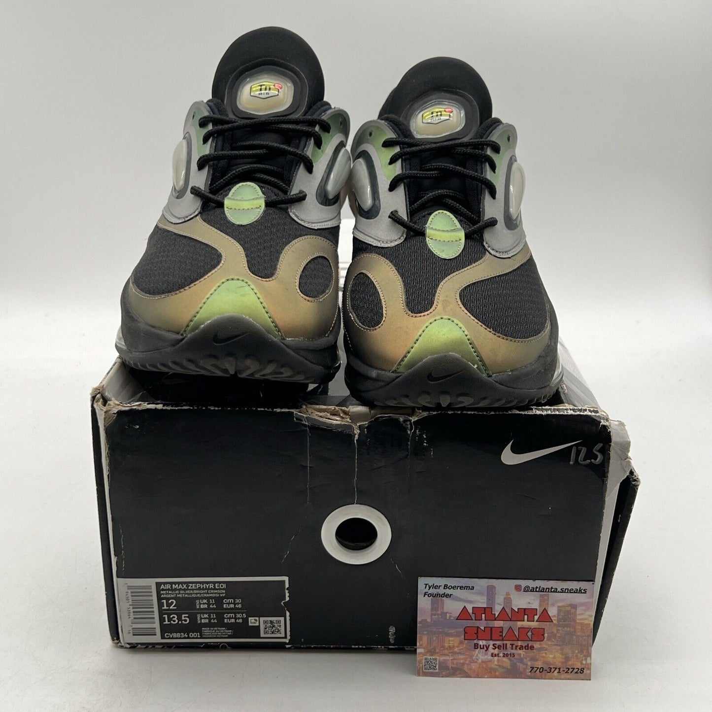 Size 12 - Nike Air Max Zephyr Evolution of Icon Black Grey (CV8834-001)