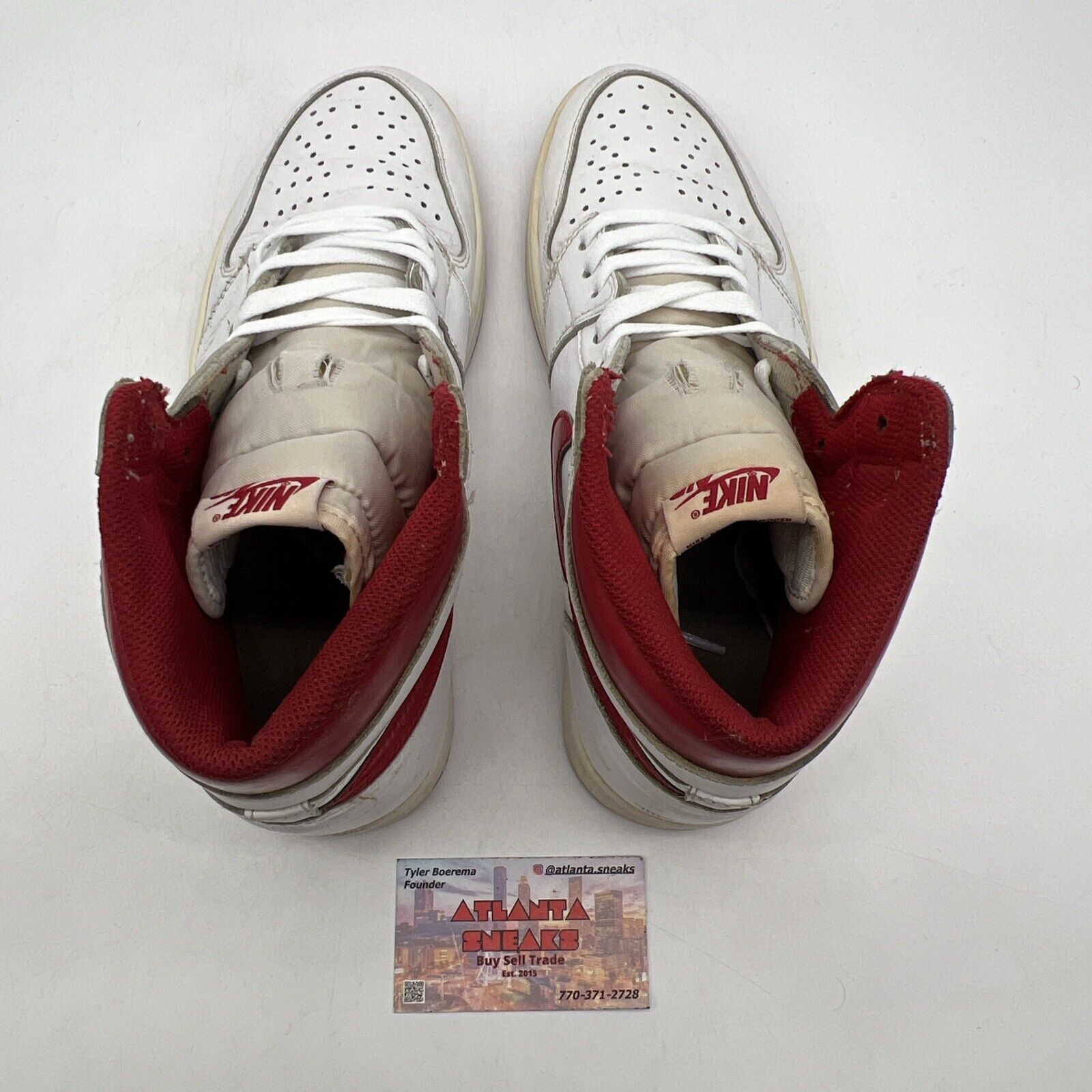 Size 10 - Air Jordan 1 Retro OG High Metallic Red White Leather (555088-103)